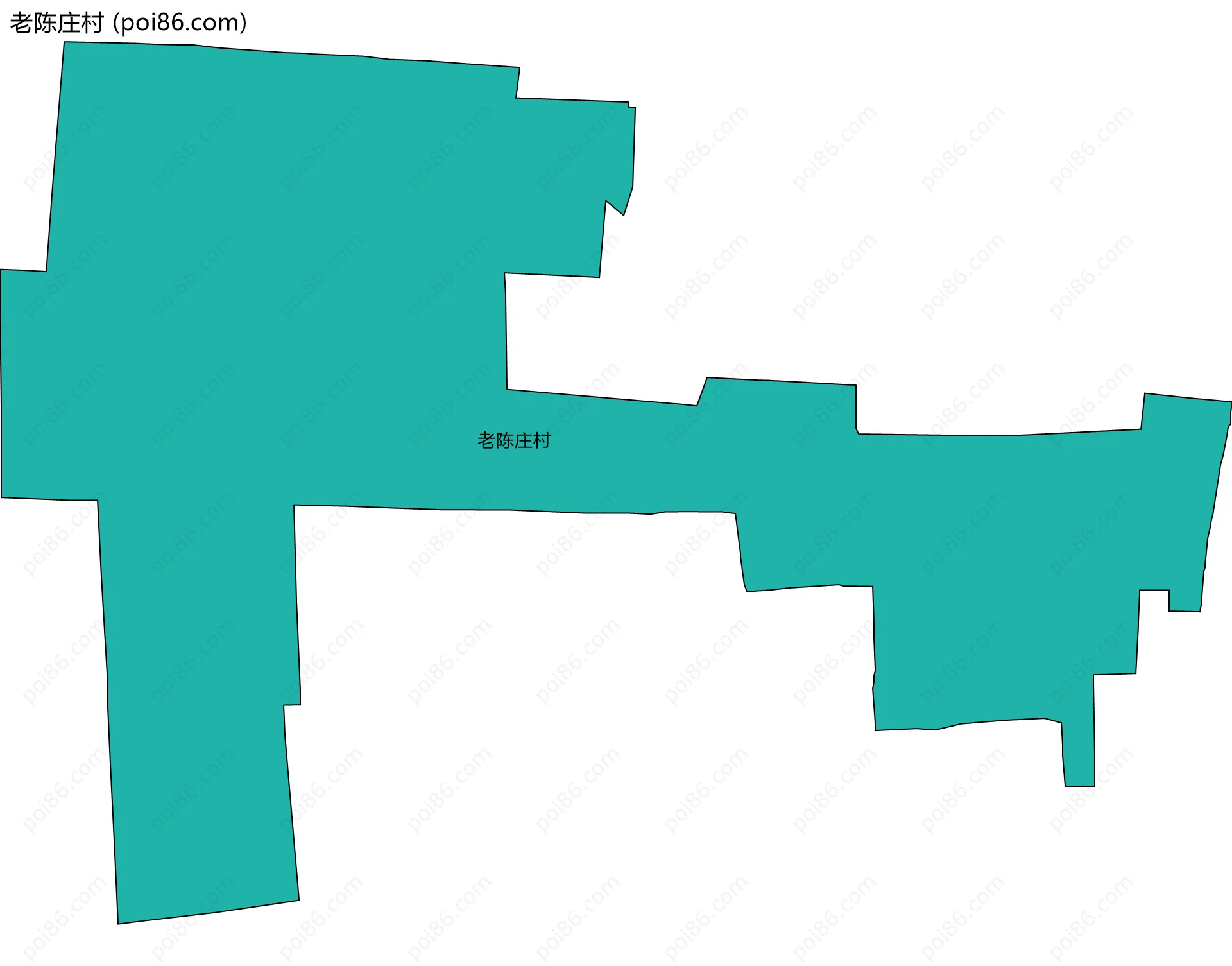 老陈庄村边界地图