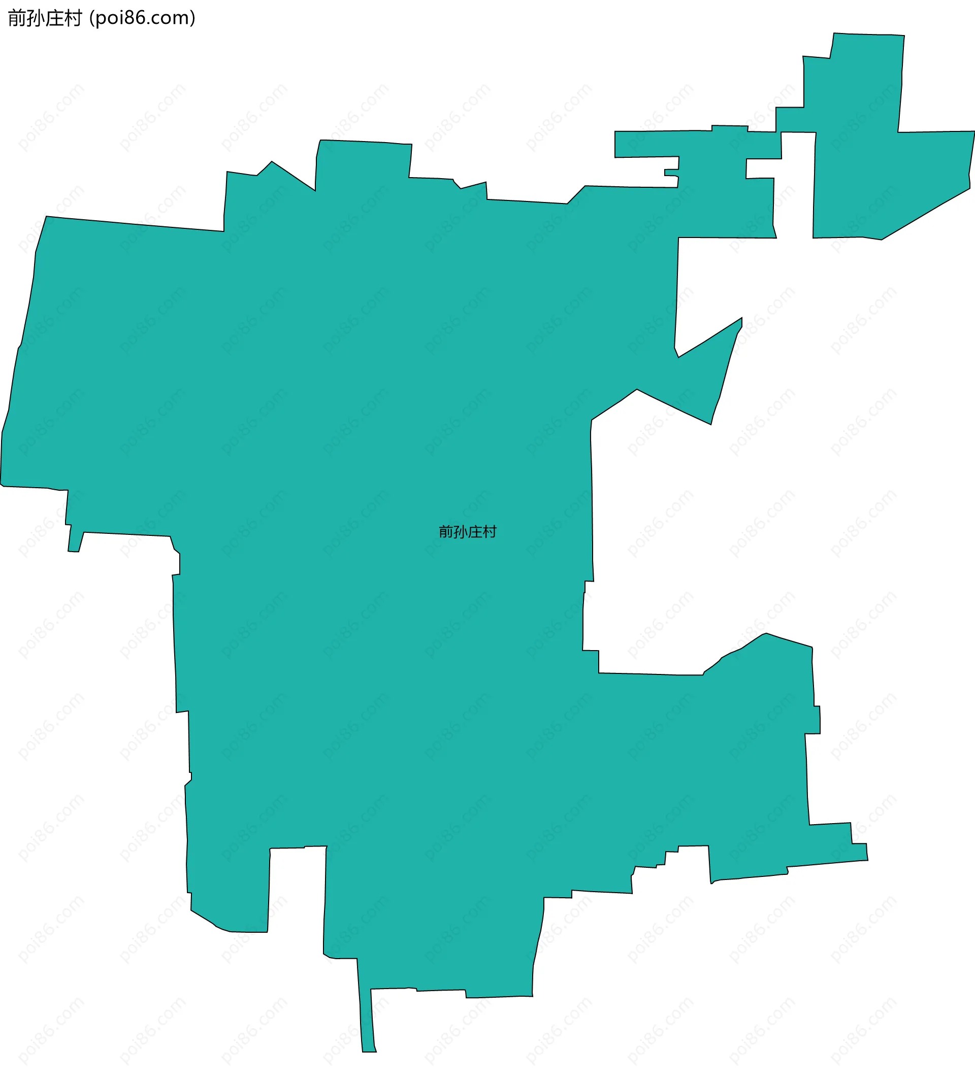 前孙庄村边界地图
