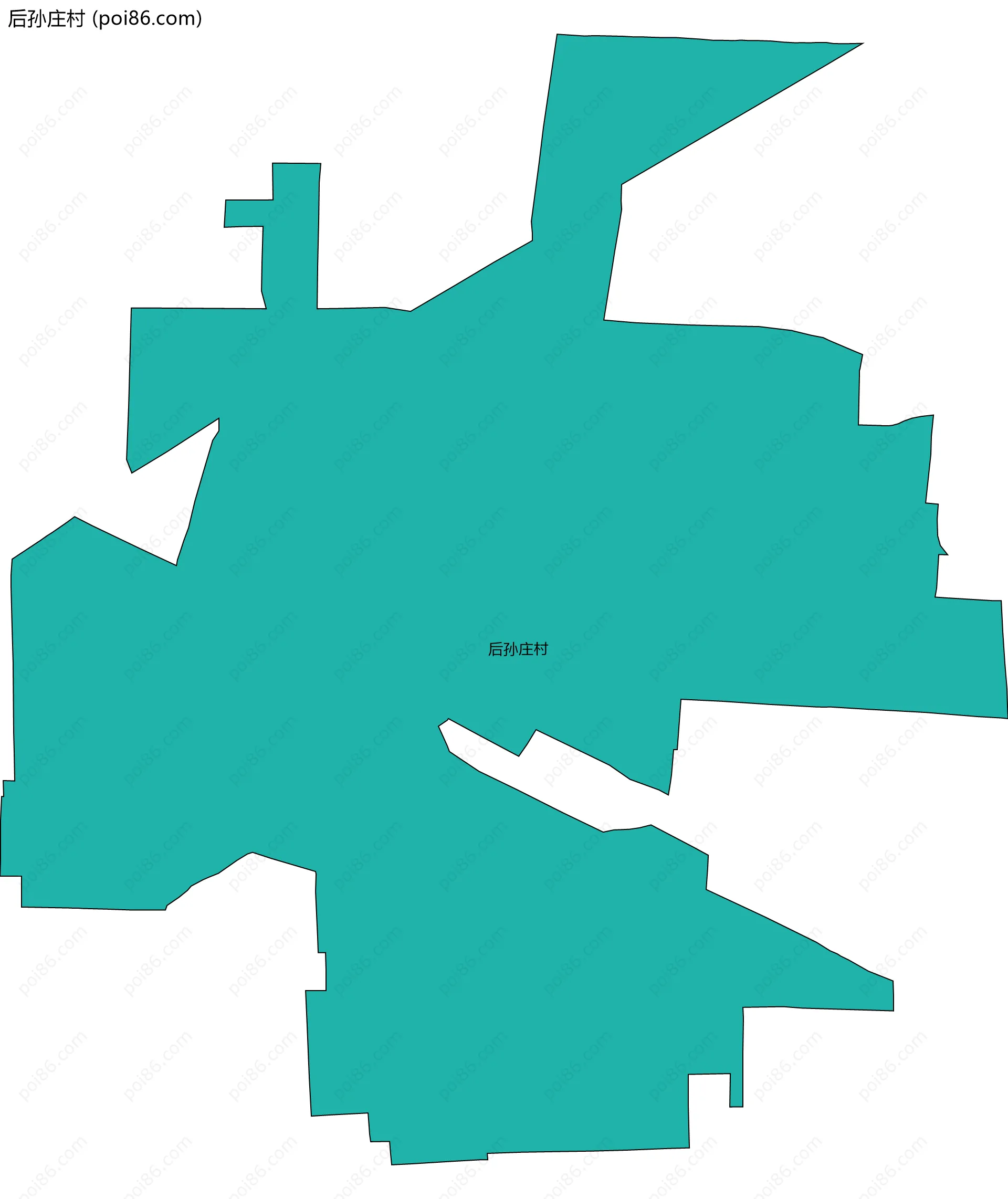 后孙庄村边界地图