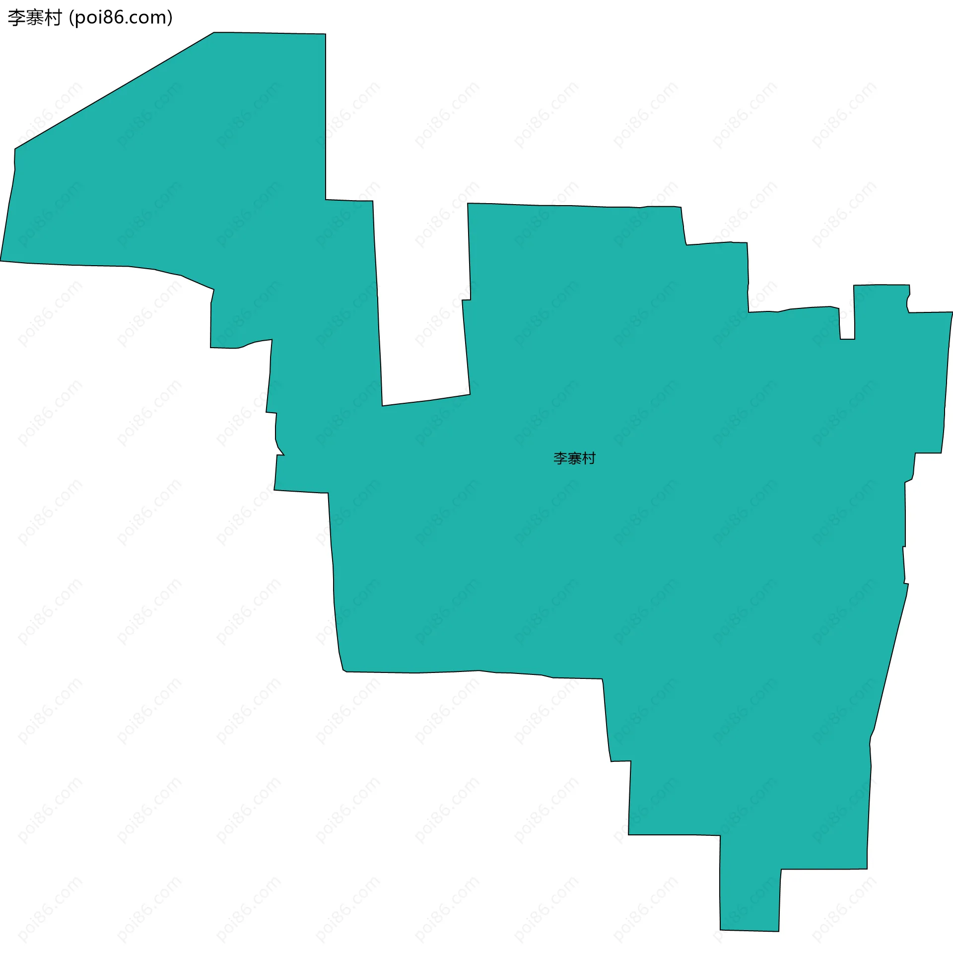 李寨村边界地图