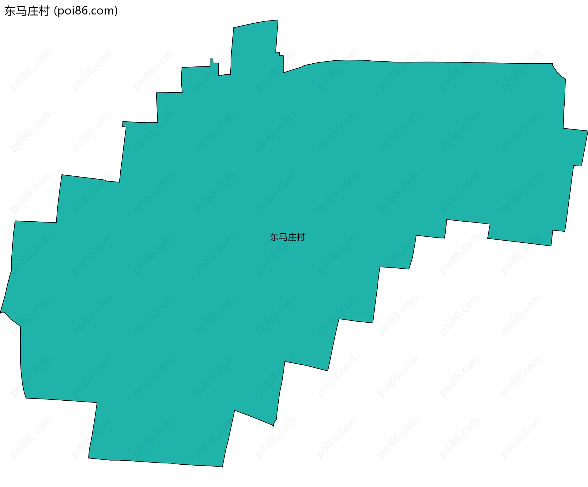 东马庄村边界地图