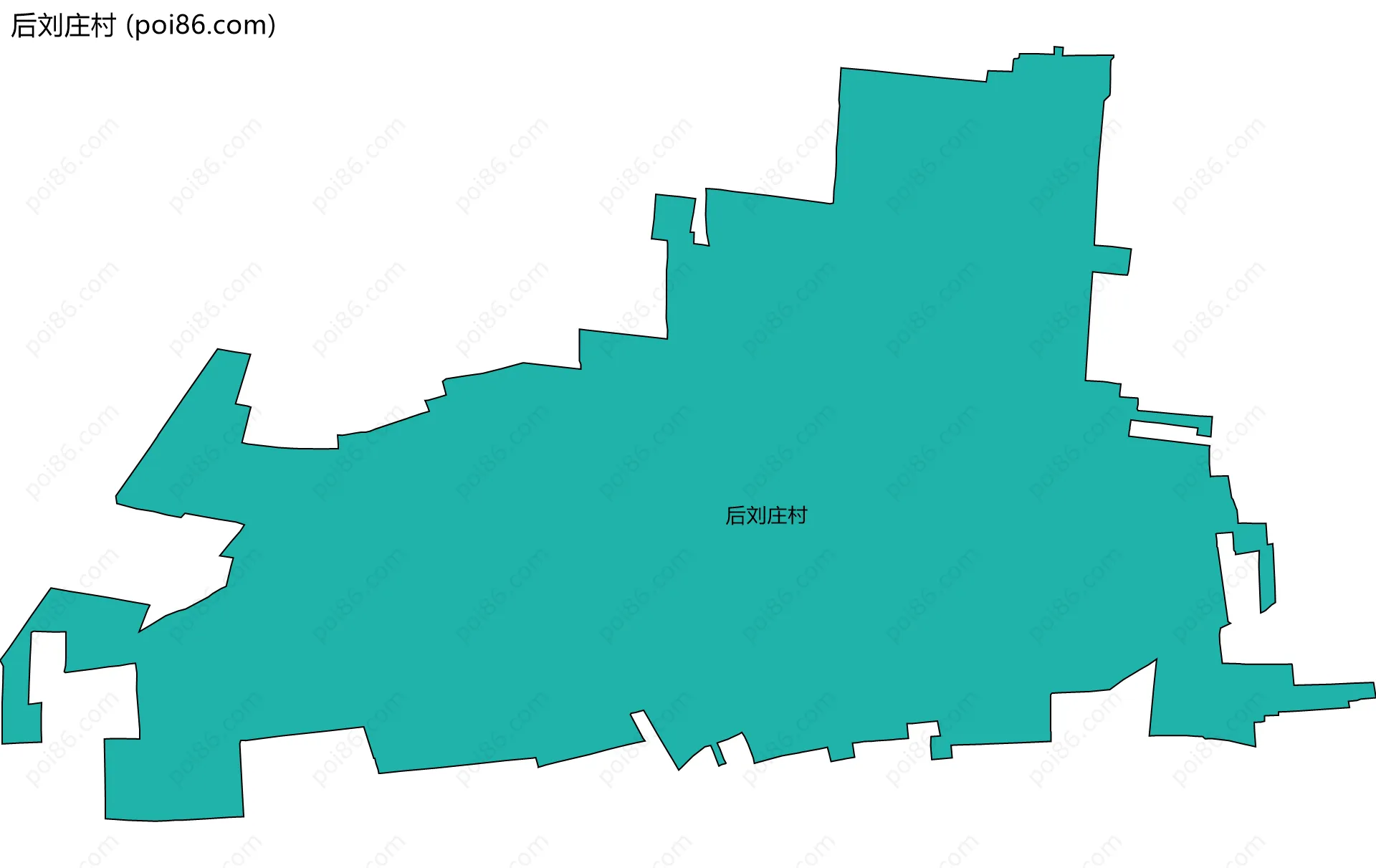 后刘庄村边界地图