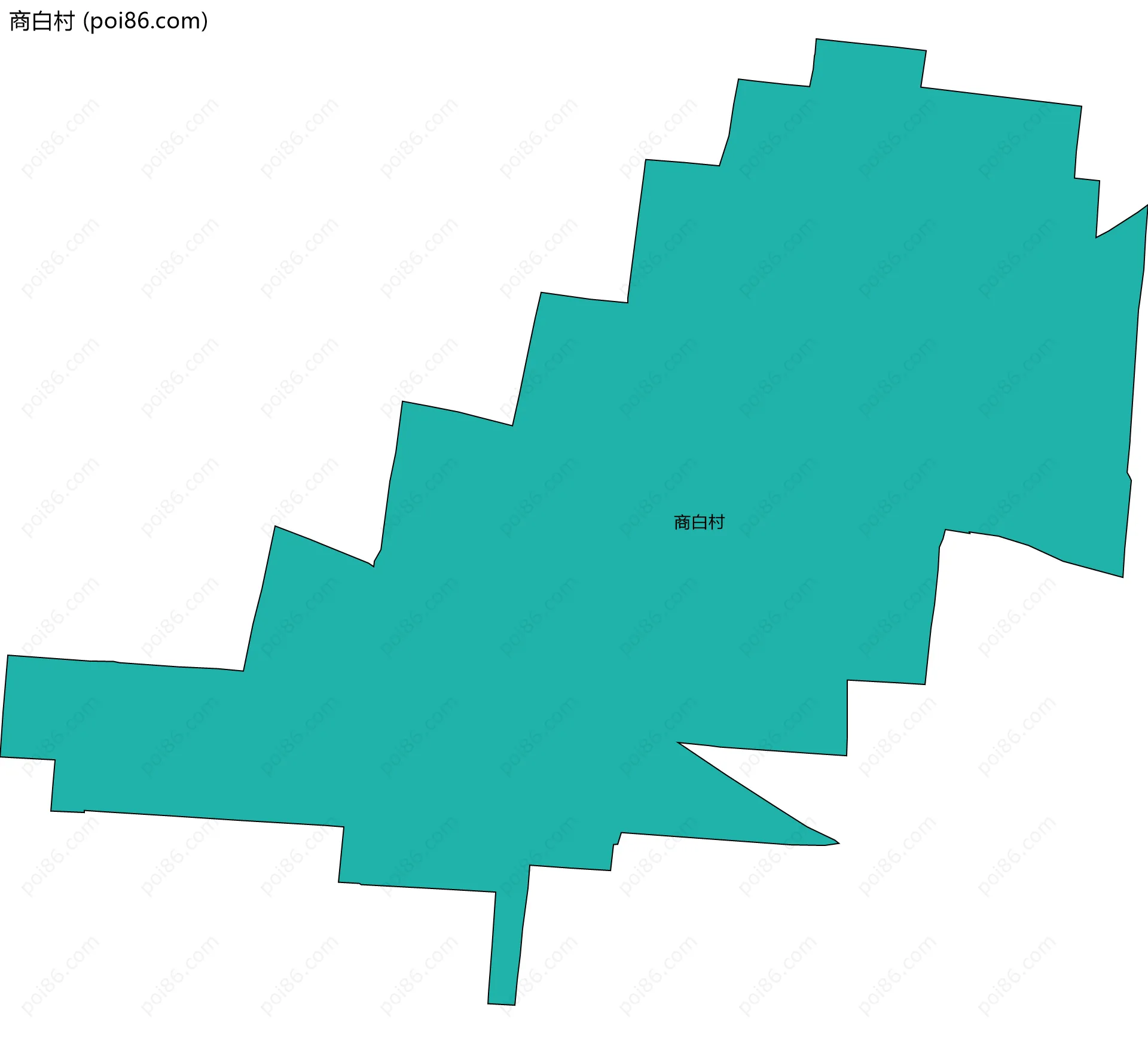 商白村边界地图
