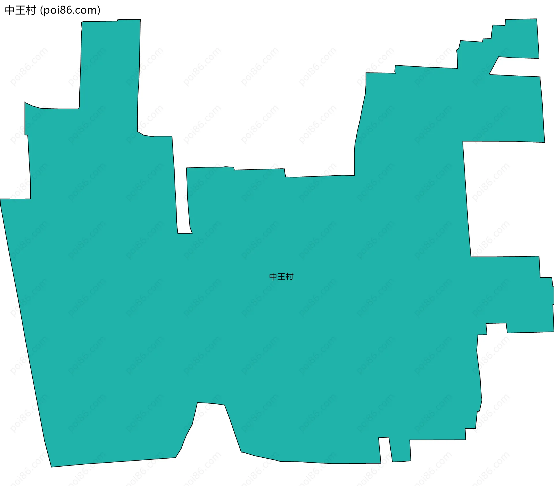 中王村边界地图