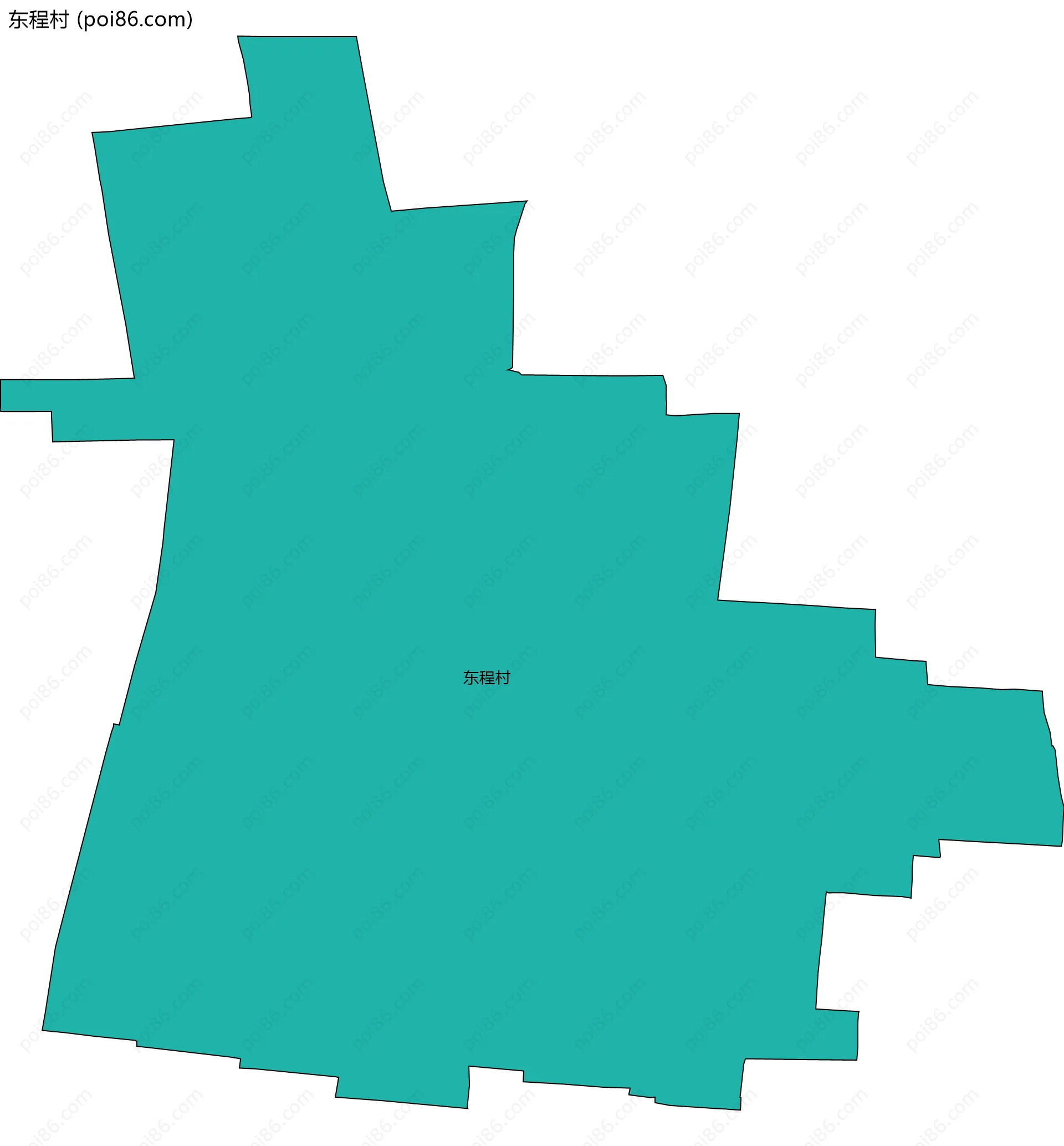 东程村边界地图