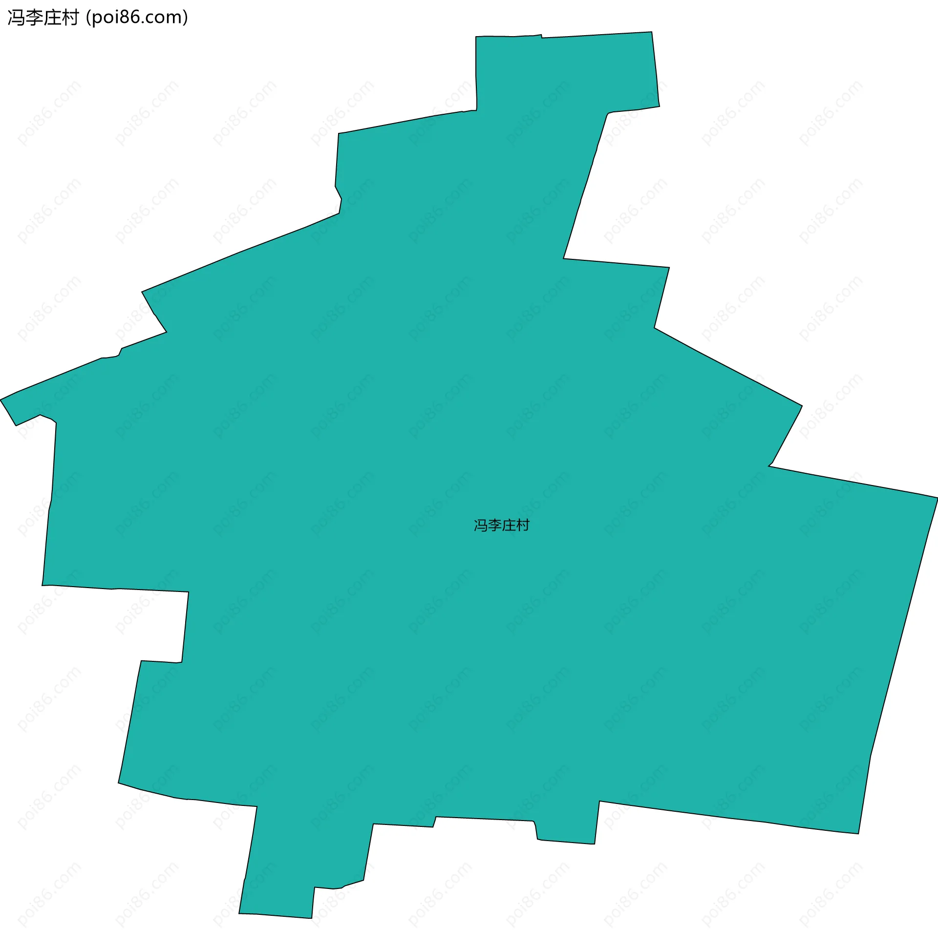 冯李庄村边界地图