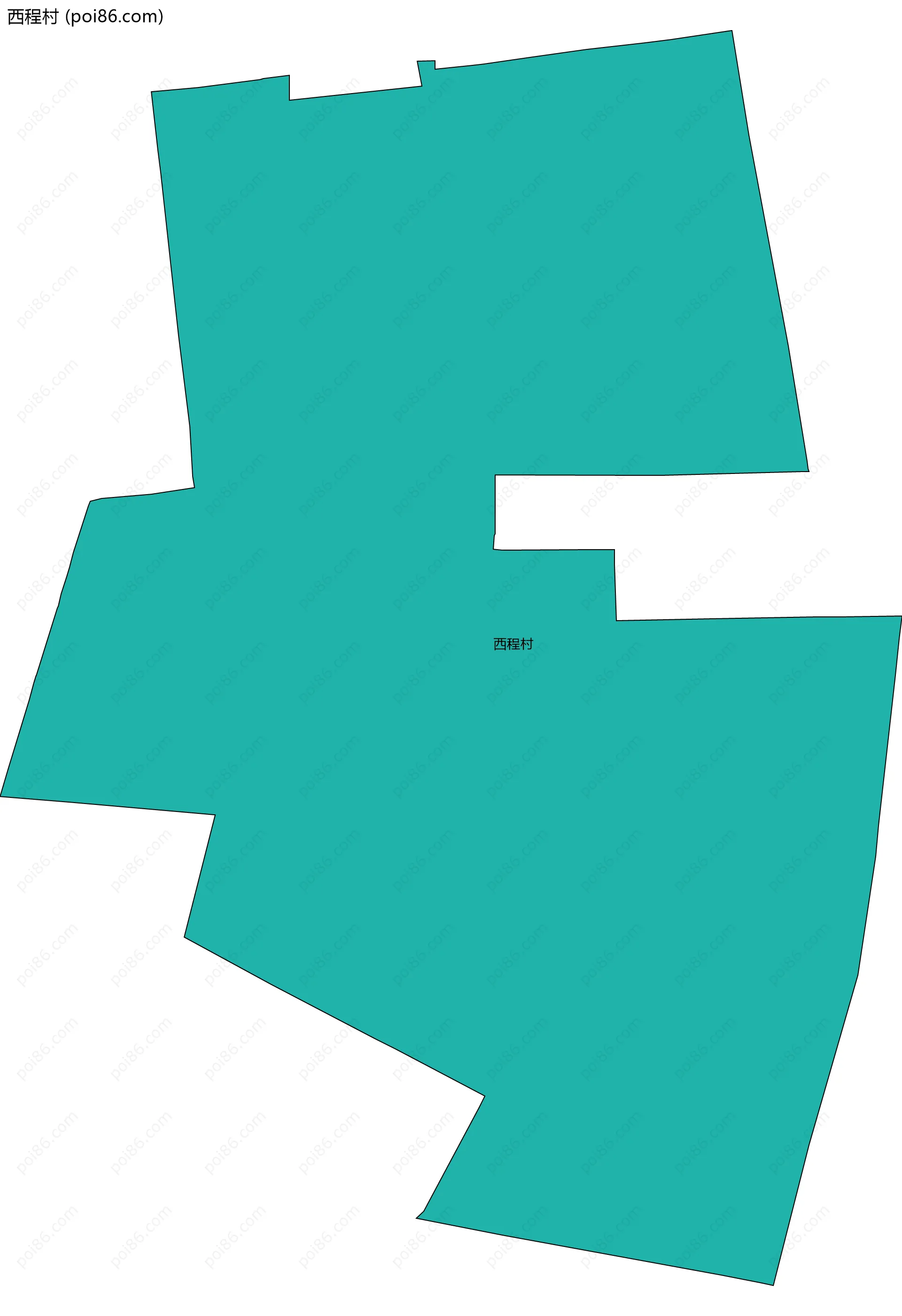 西程村边界地图