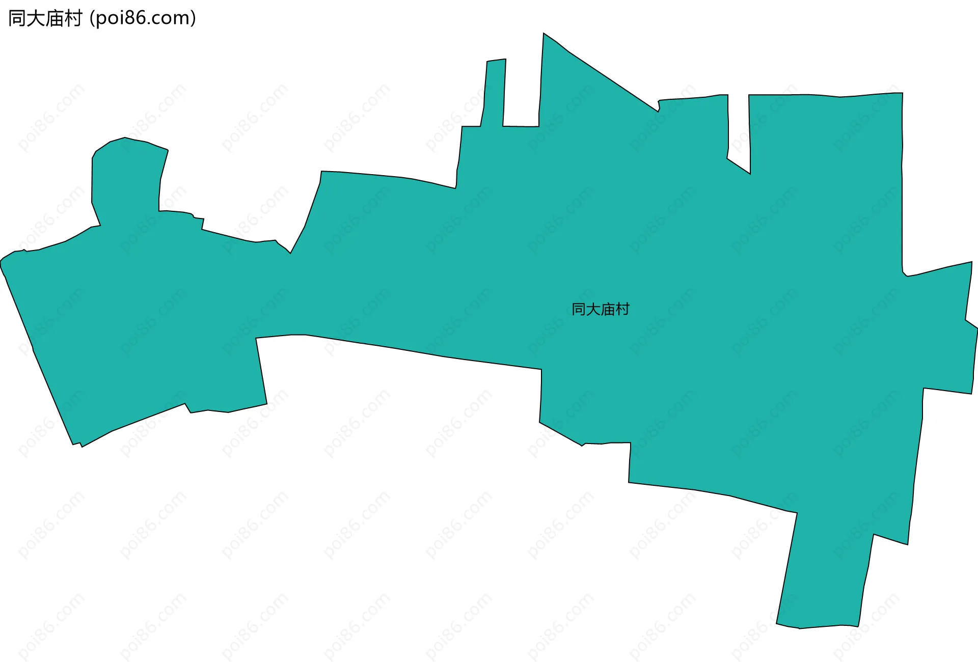同大庙村边界地图