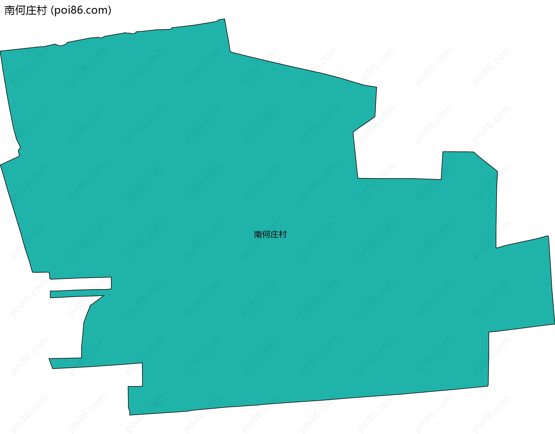 南何庄村边界地图