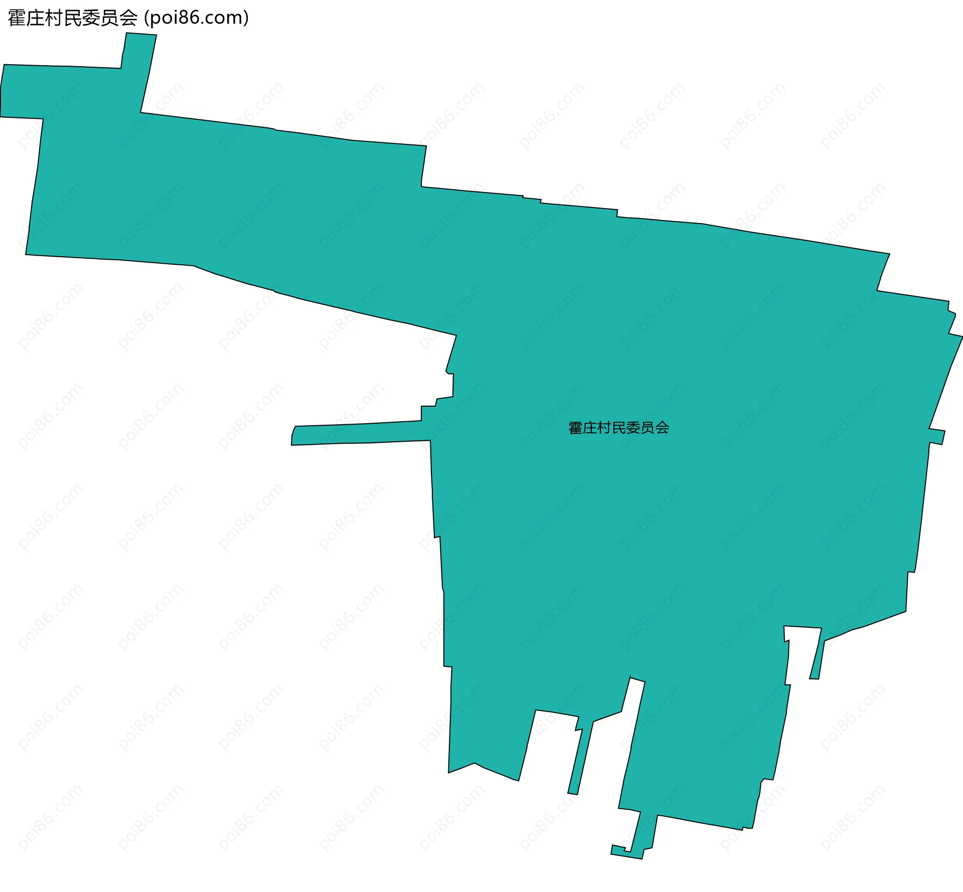 霍庄村民委员会边界地图