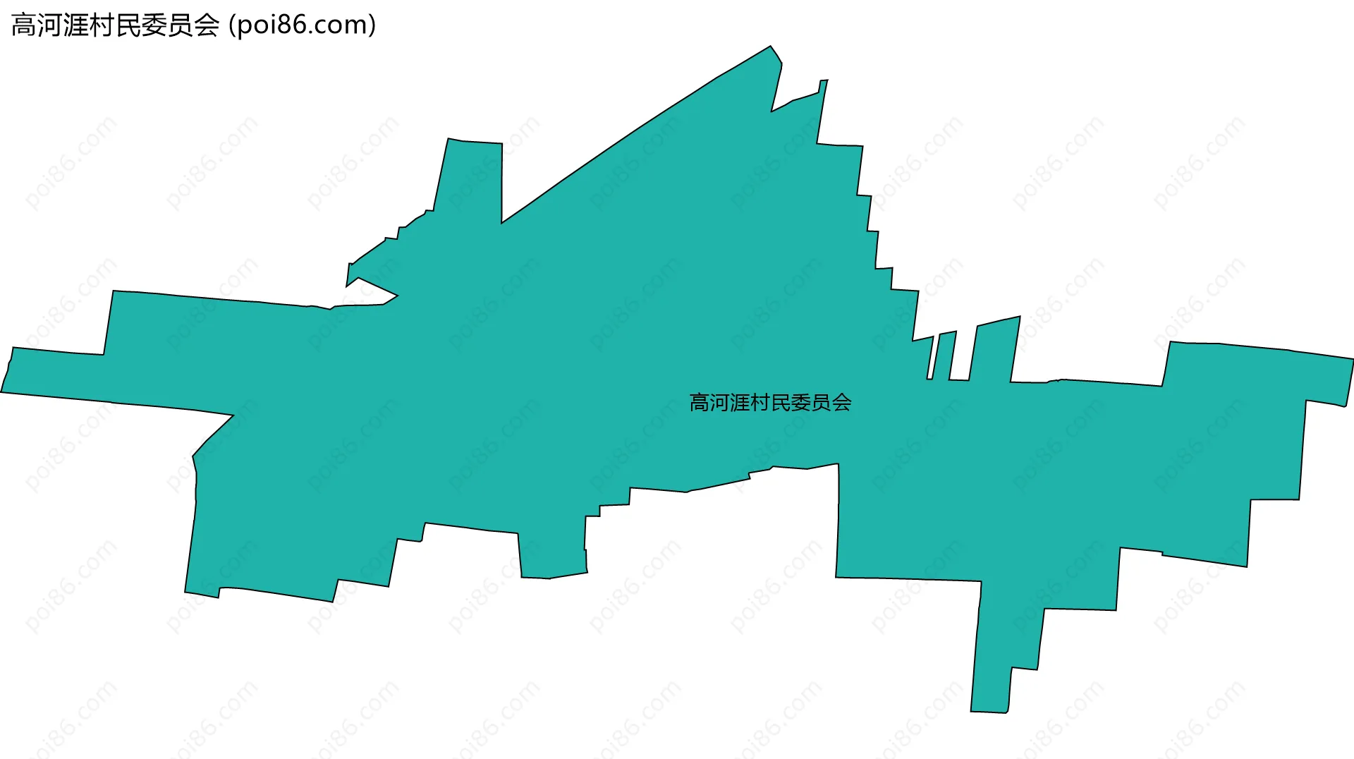 高河涯村民委员会边界地图