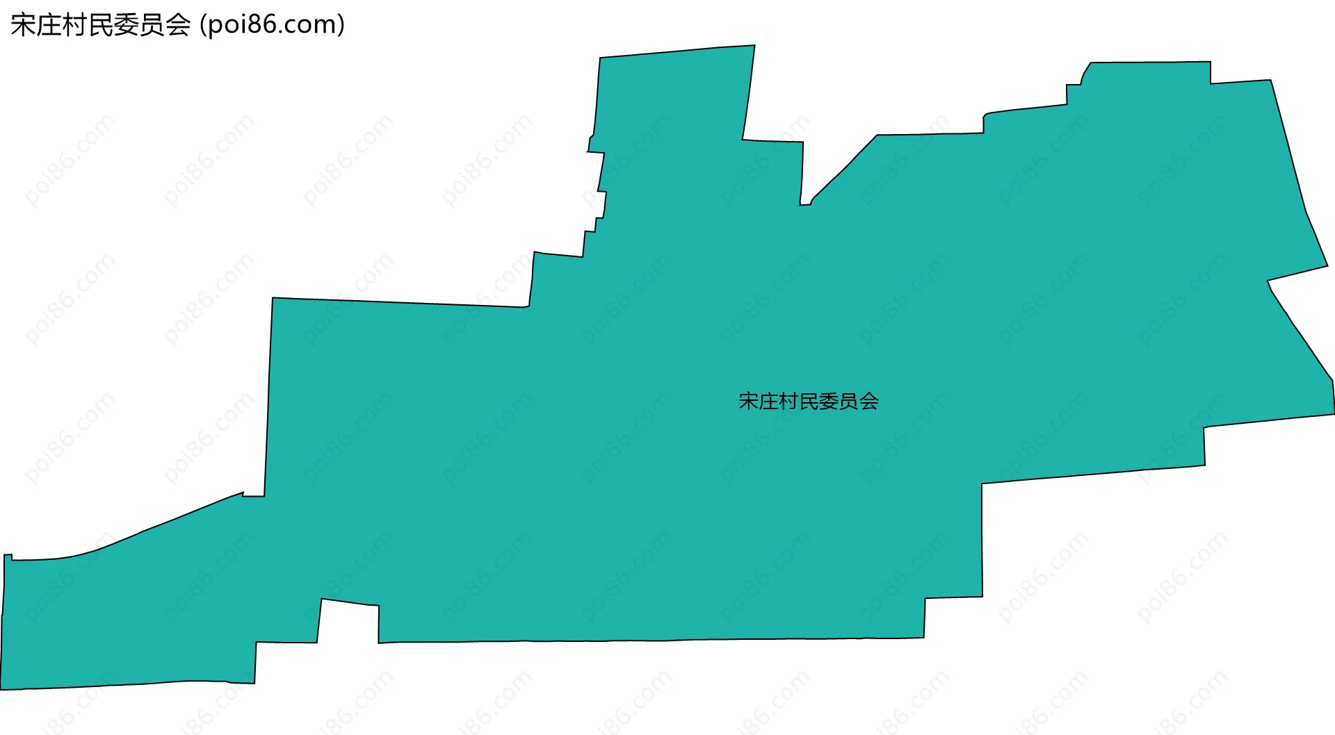 宋庄村民委员会边界地图