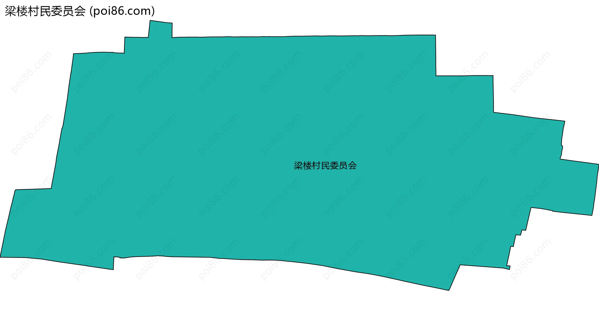 梁楼村民委员会边界地图