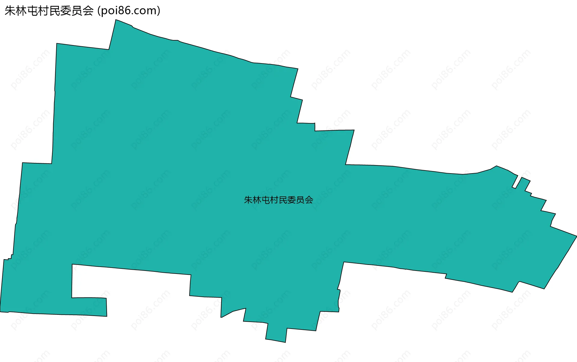 朱林屯村民委员会边界地图