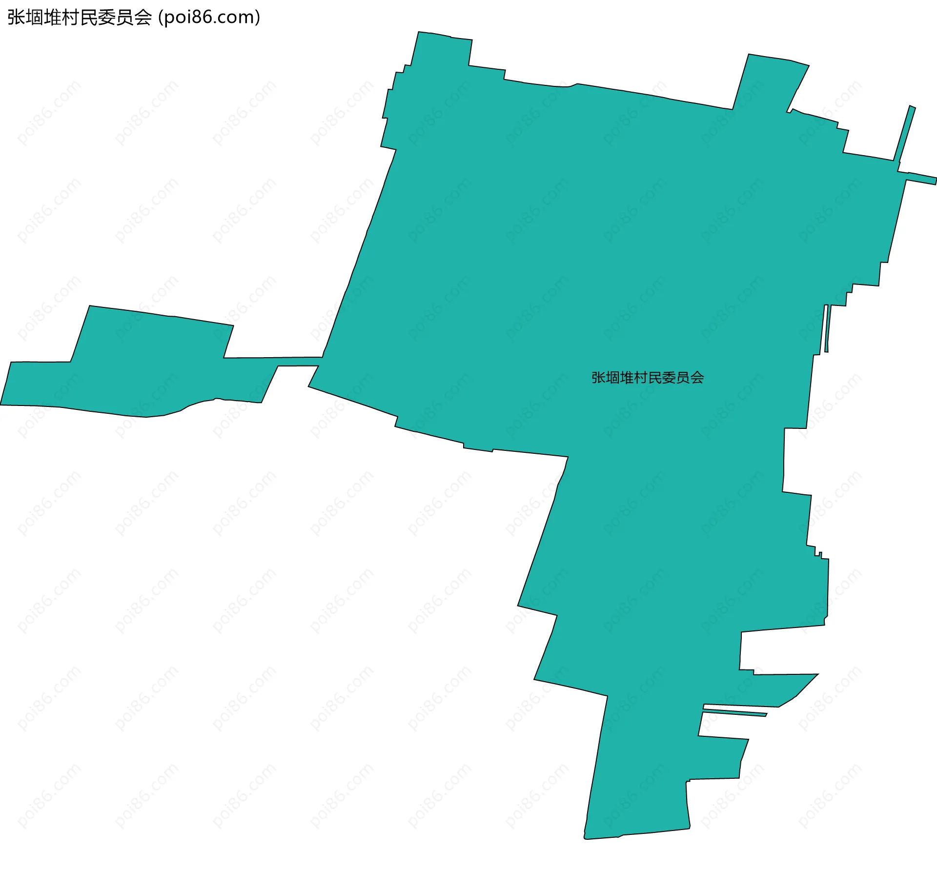 张堌堆村民委员会边界地图