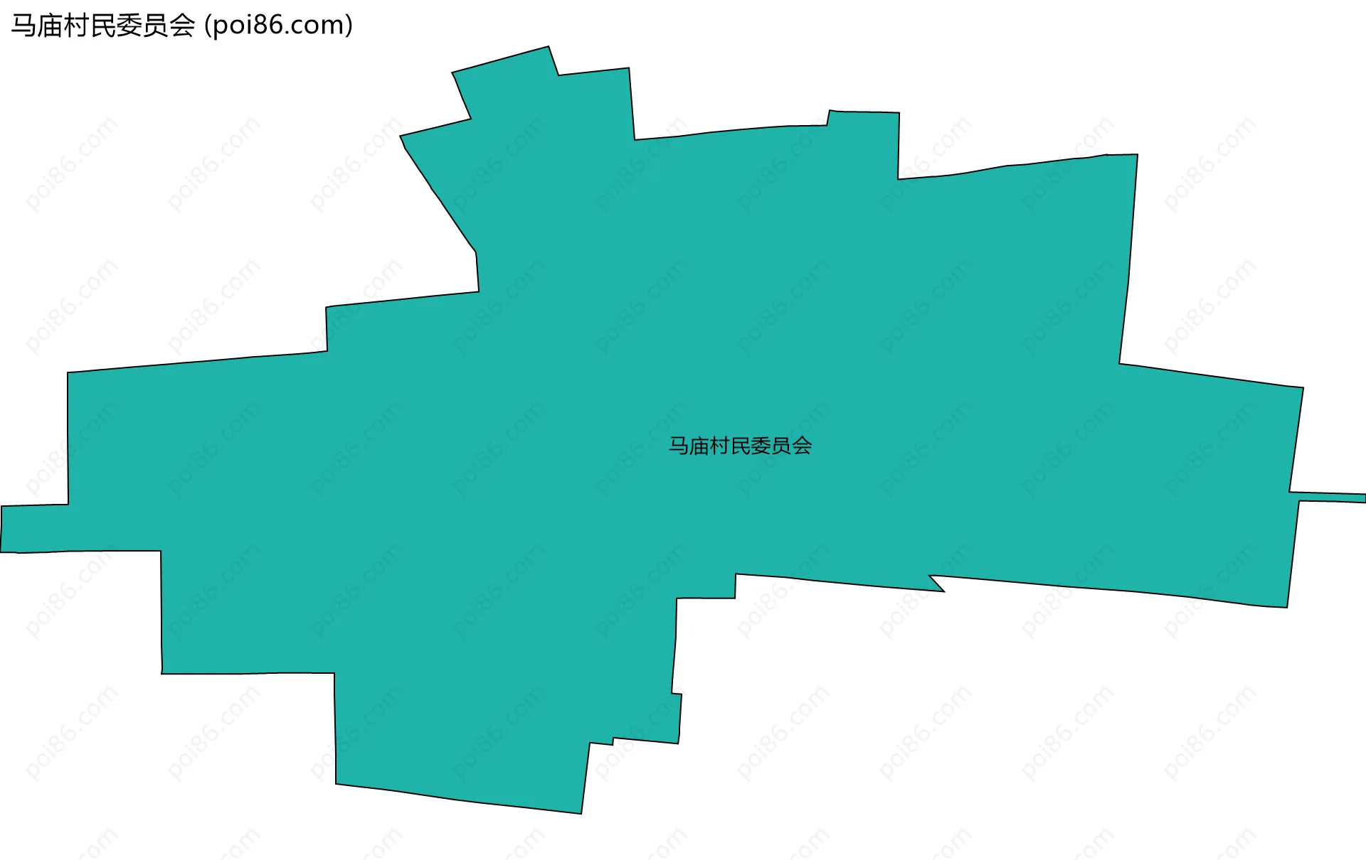 马庙村民委员会边界地图