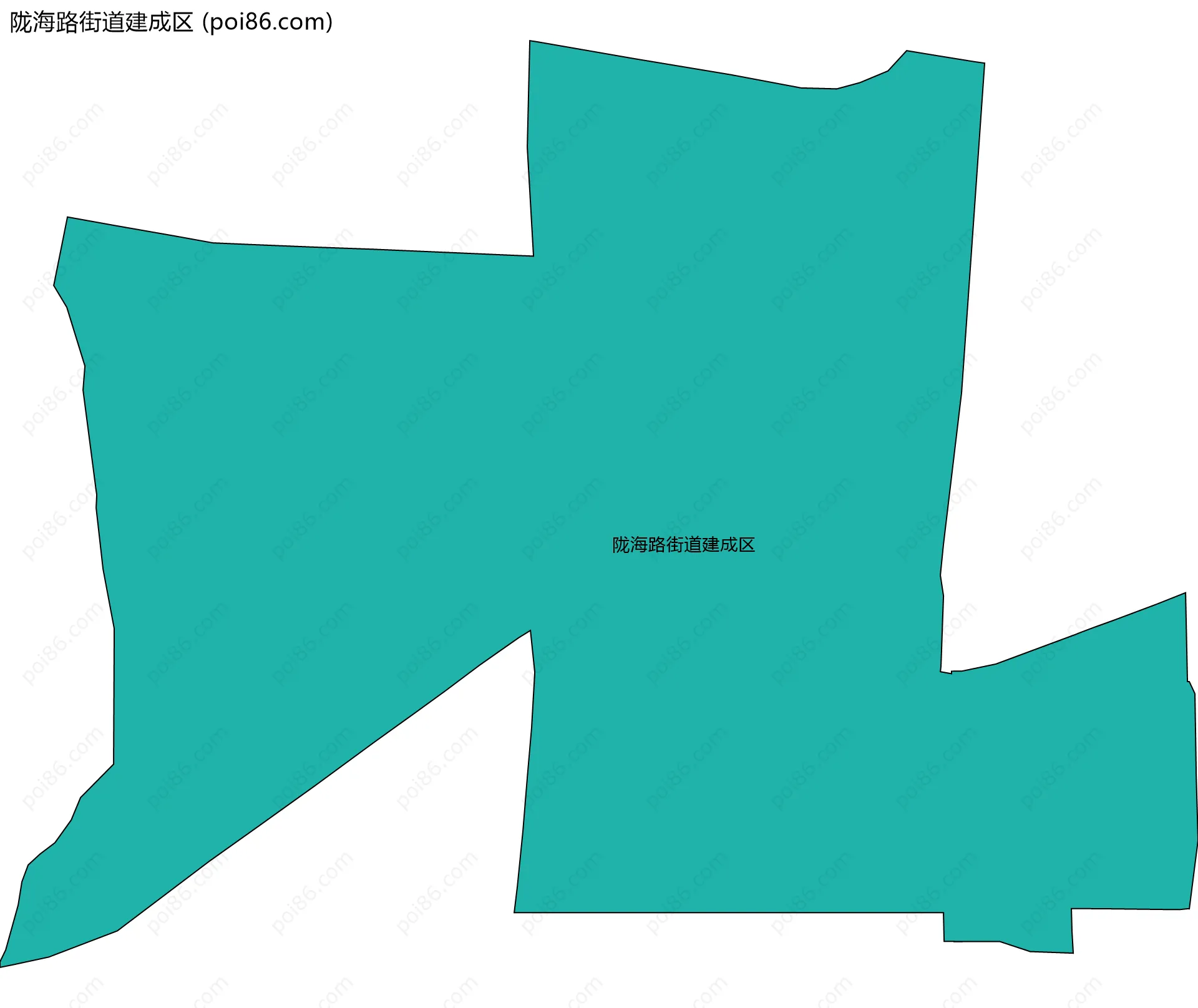 陇海路街道建成区边界地图