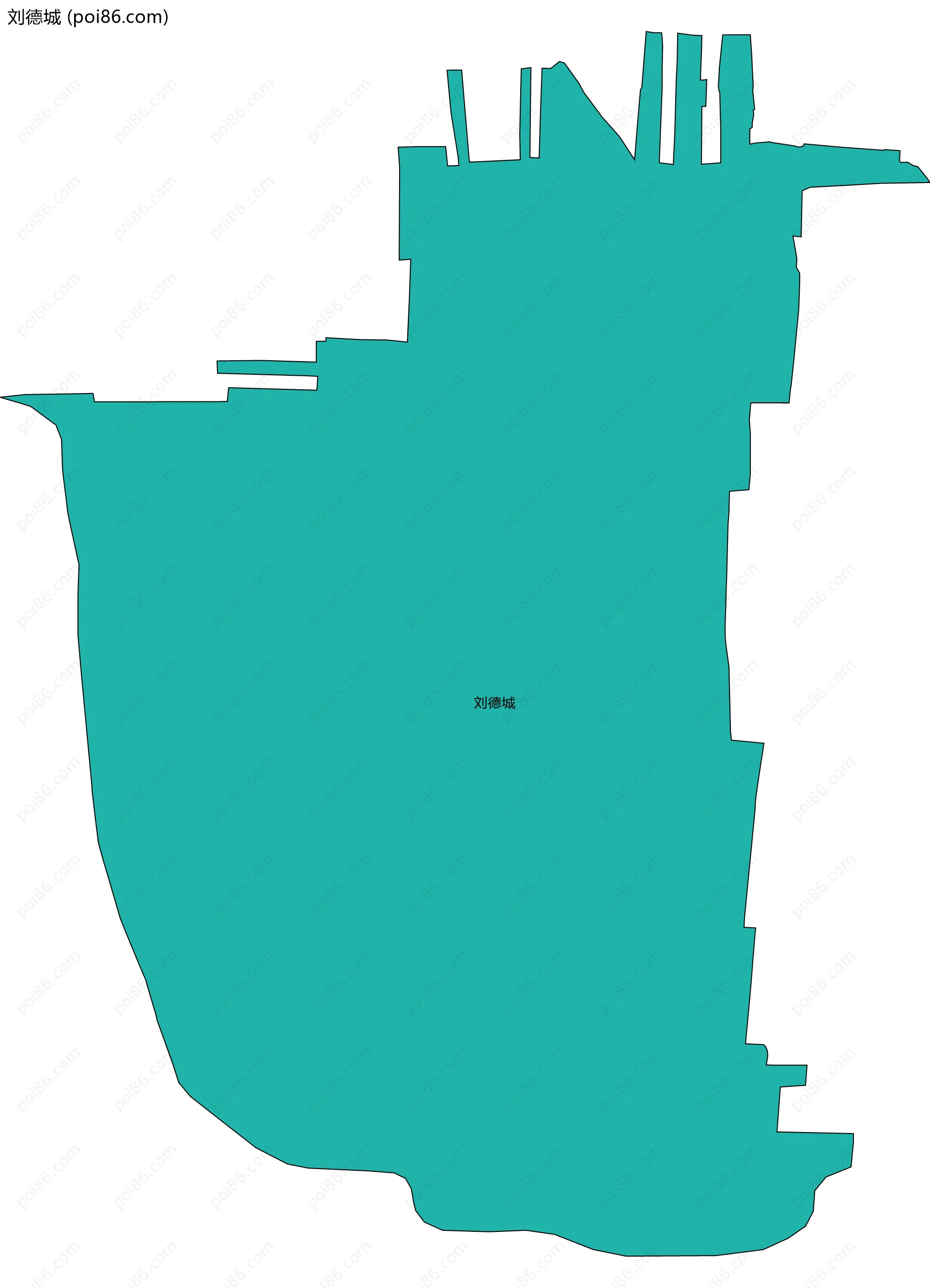 刘德城边界地图
