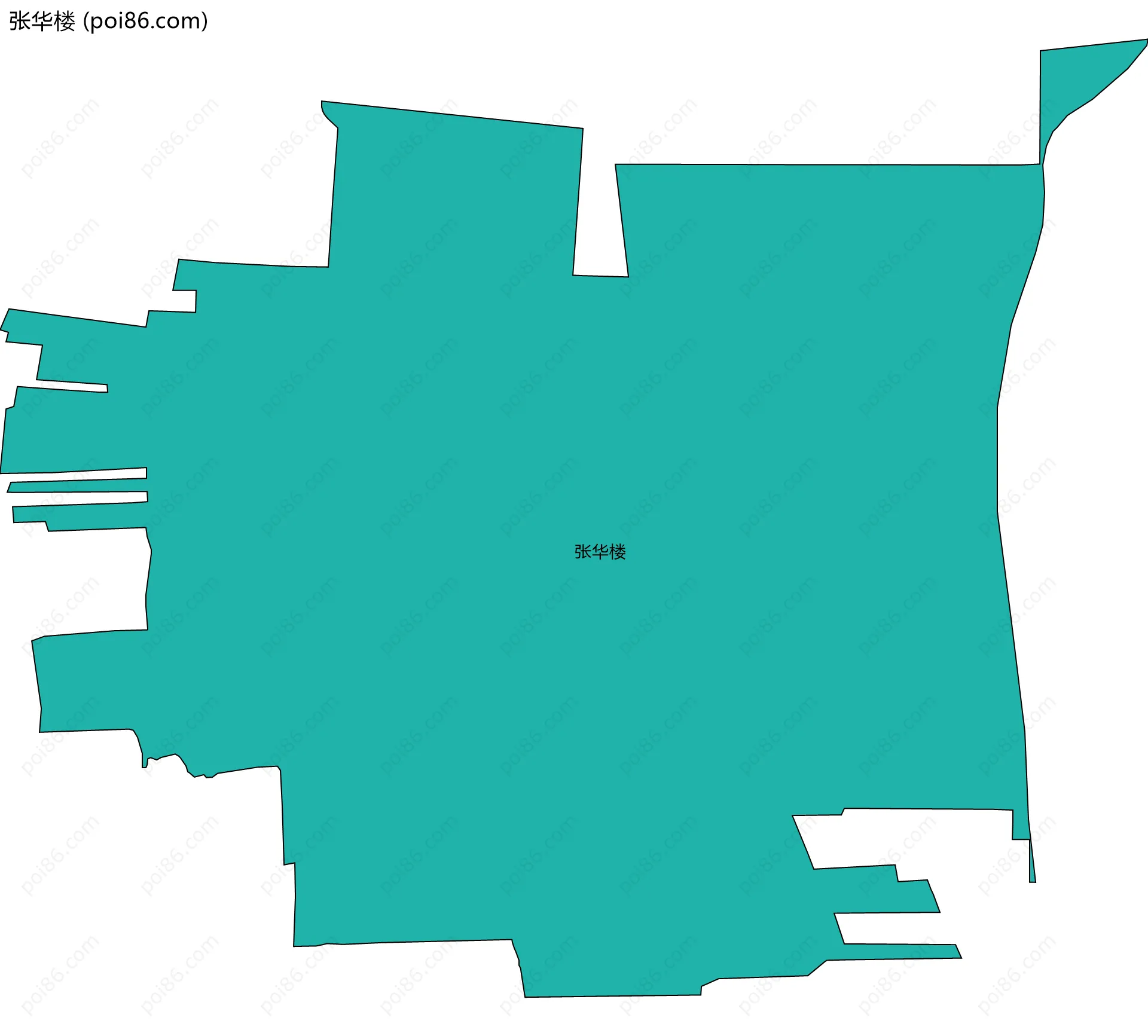 张华楼边界地图