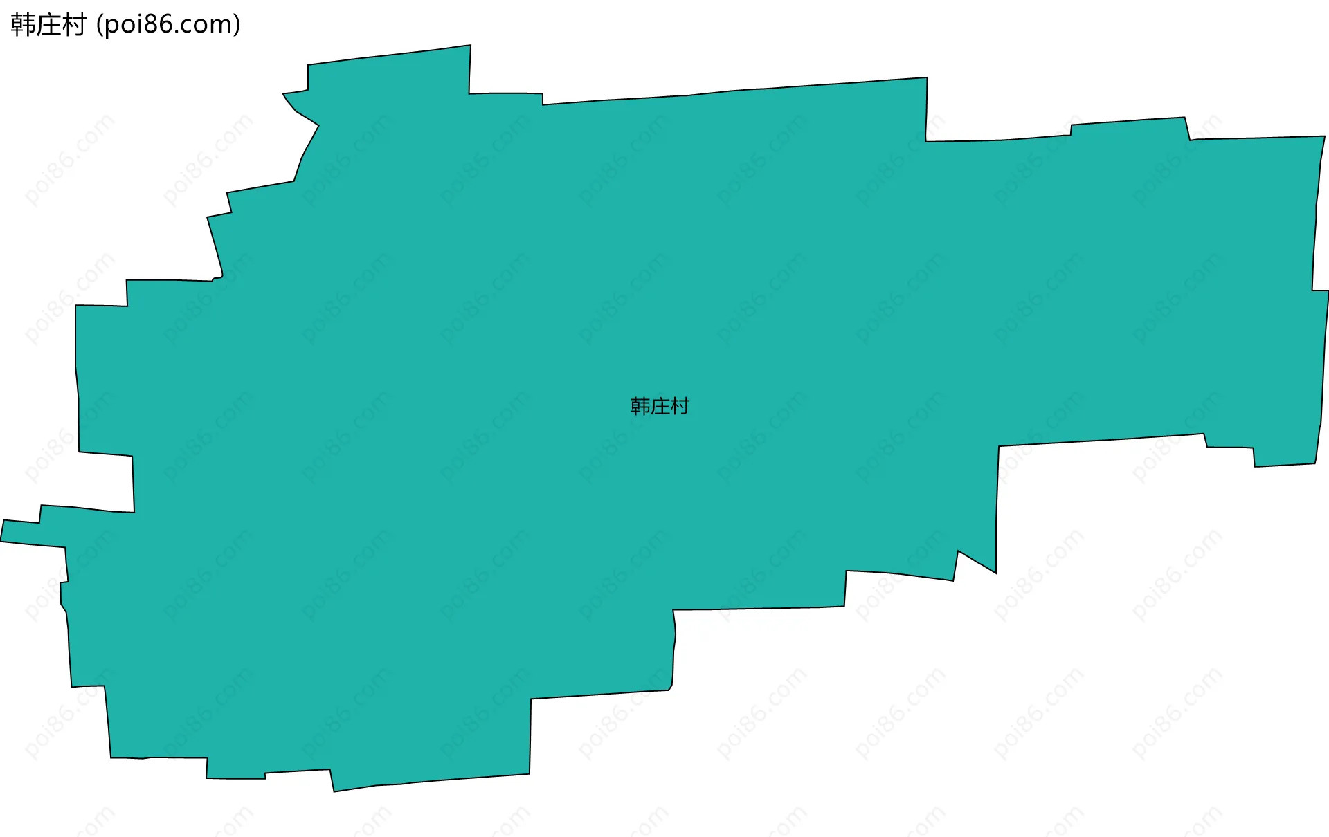 韩庄村边界地图