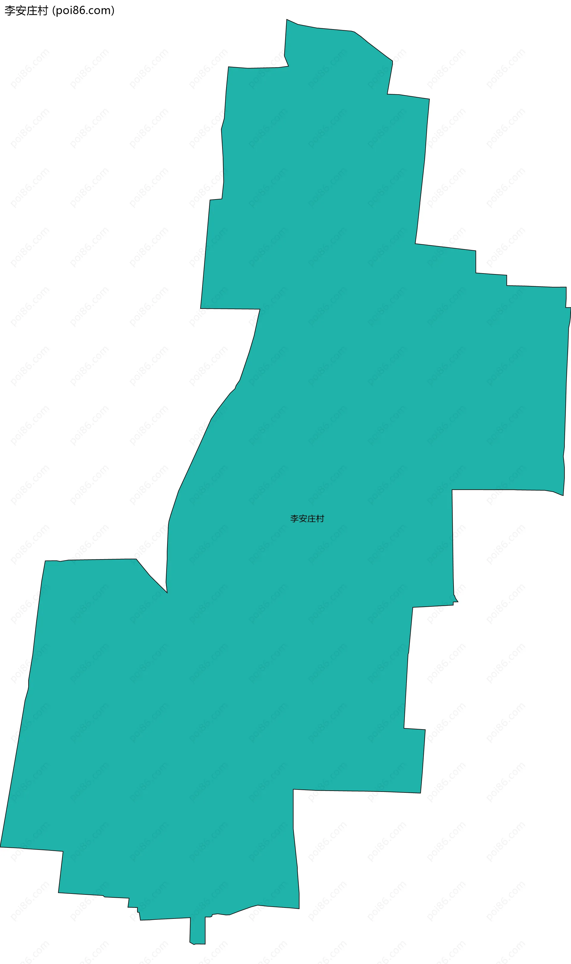 李安庄村边界地图
