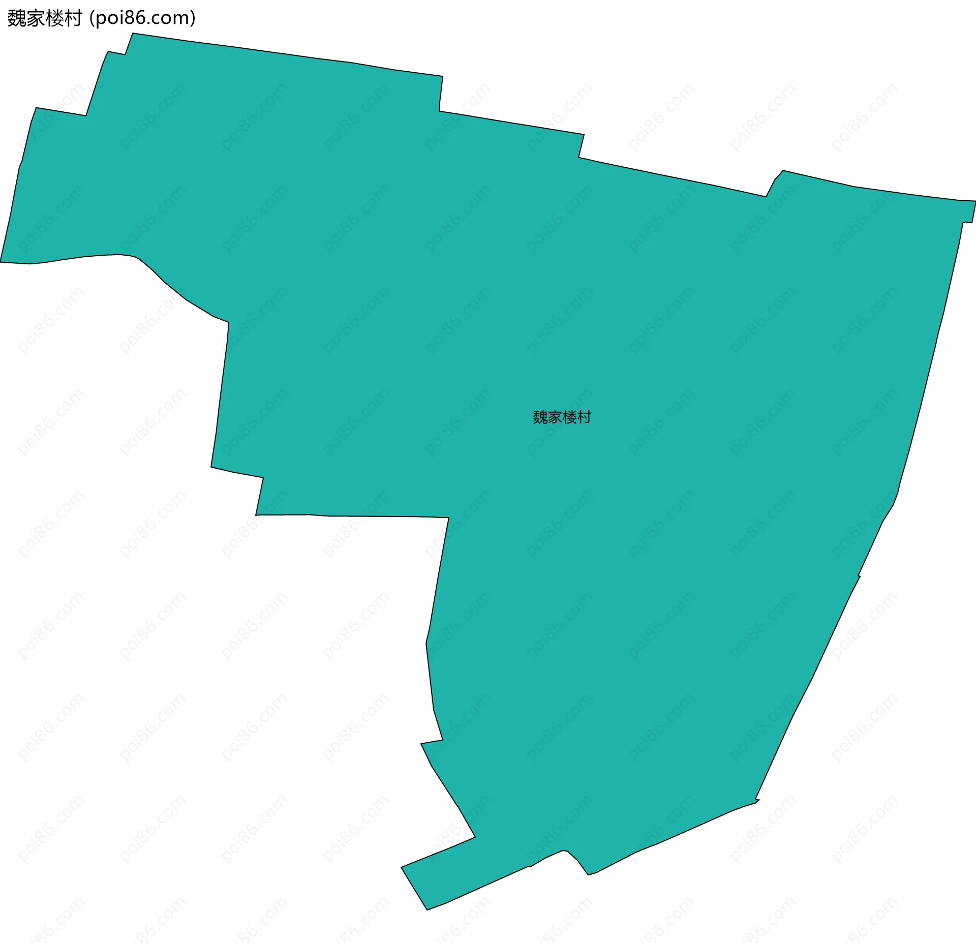 魏家楼村边界地图