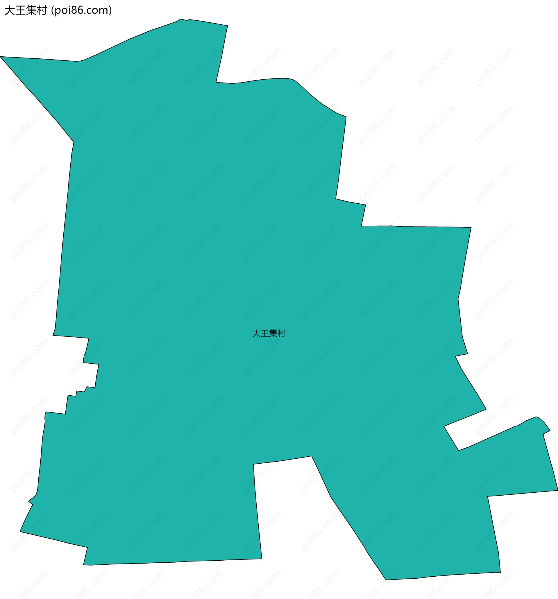大王集村边界地图
