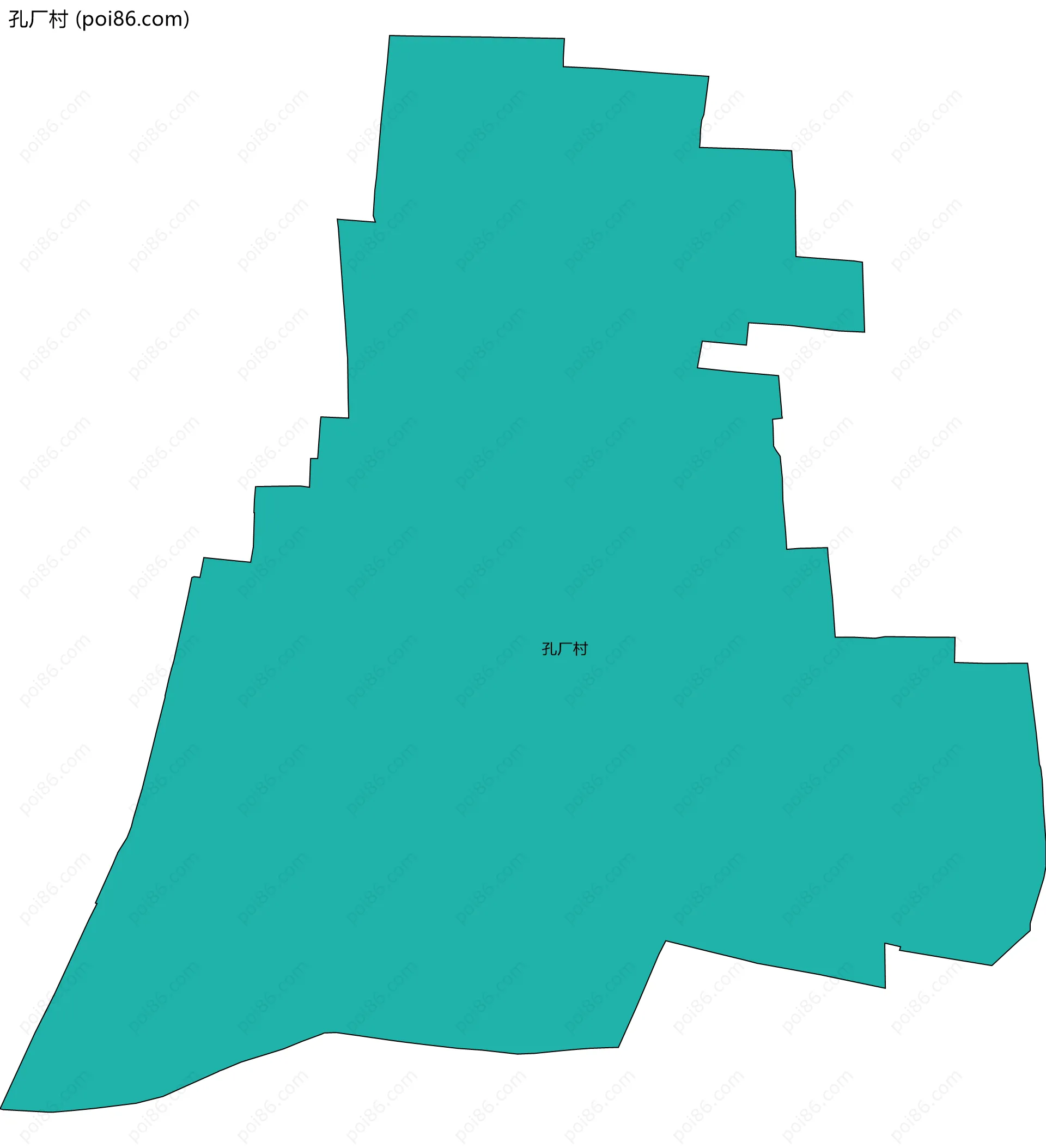 孔厂村边界地图