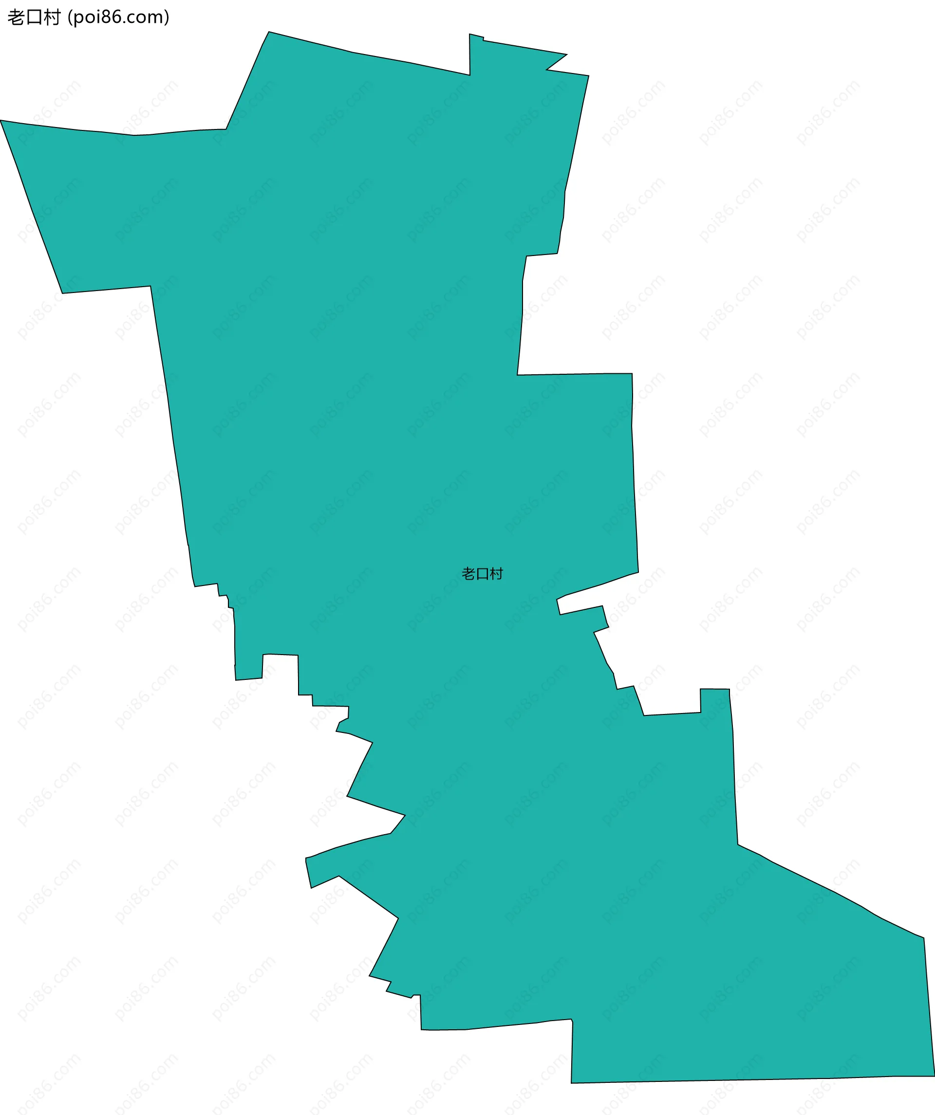 老口村边界地图