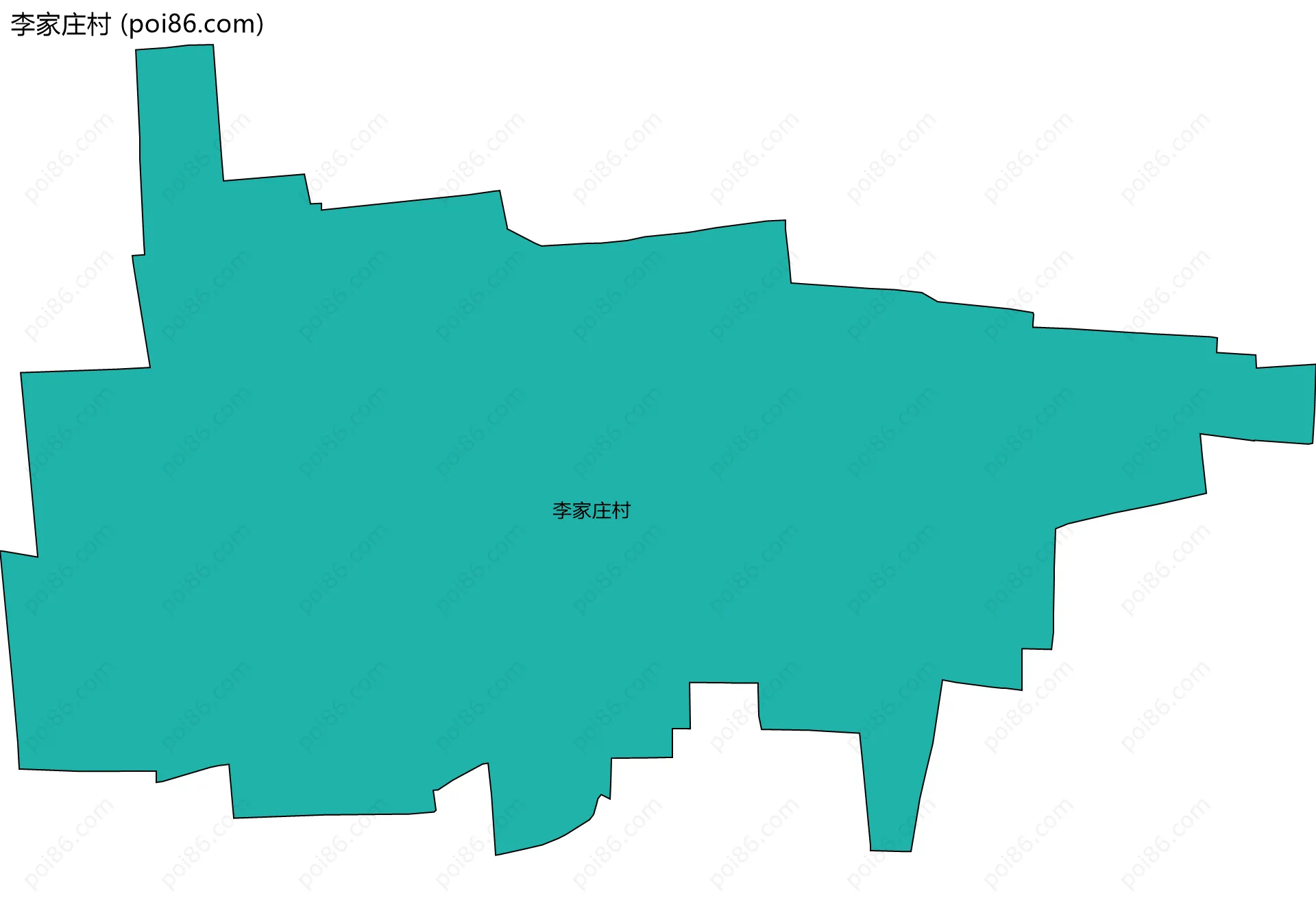 李家庄村边界地图