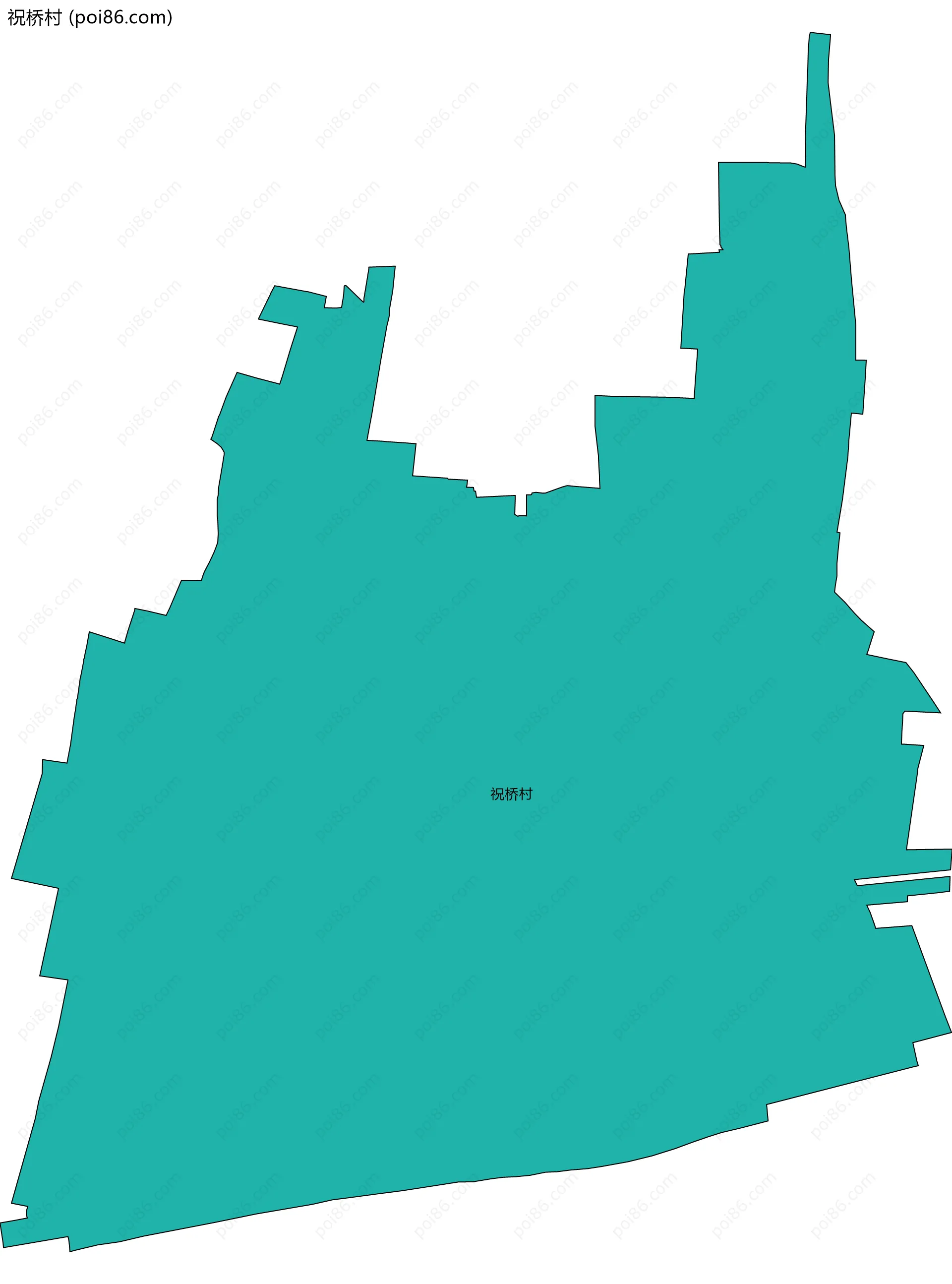 祝桥村边界地图