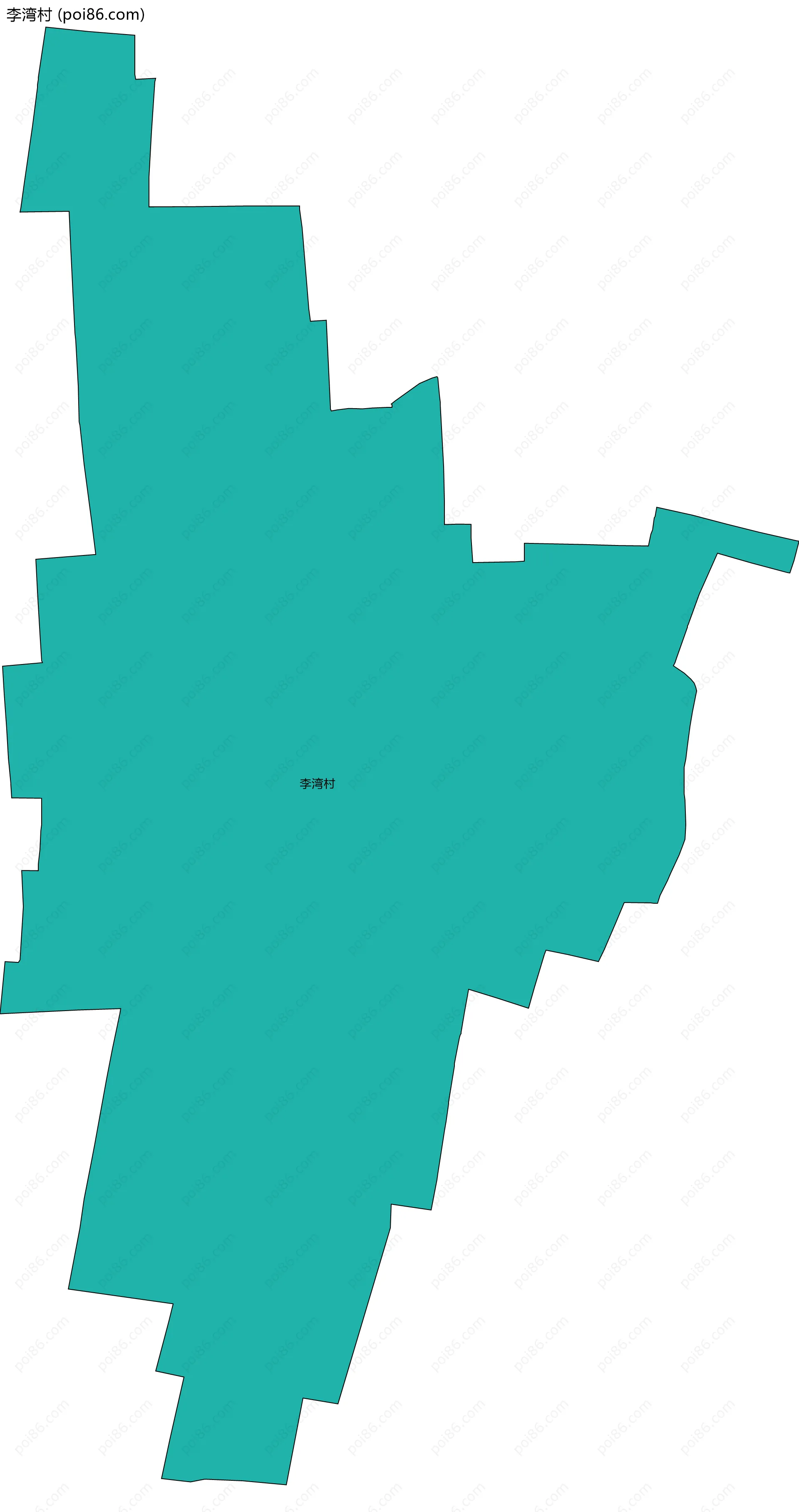 李湾村边界地图