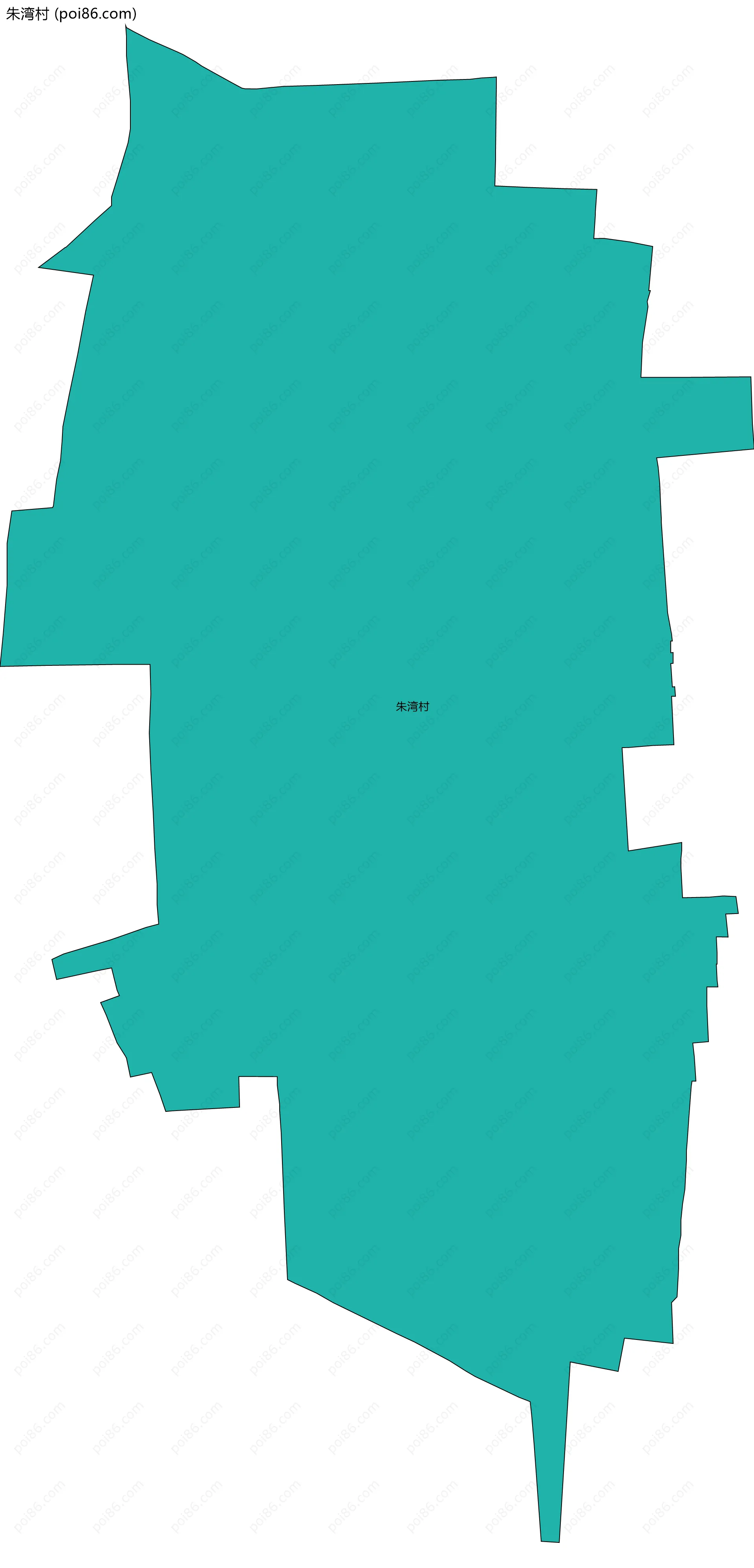 朱湾村边界地图