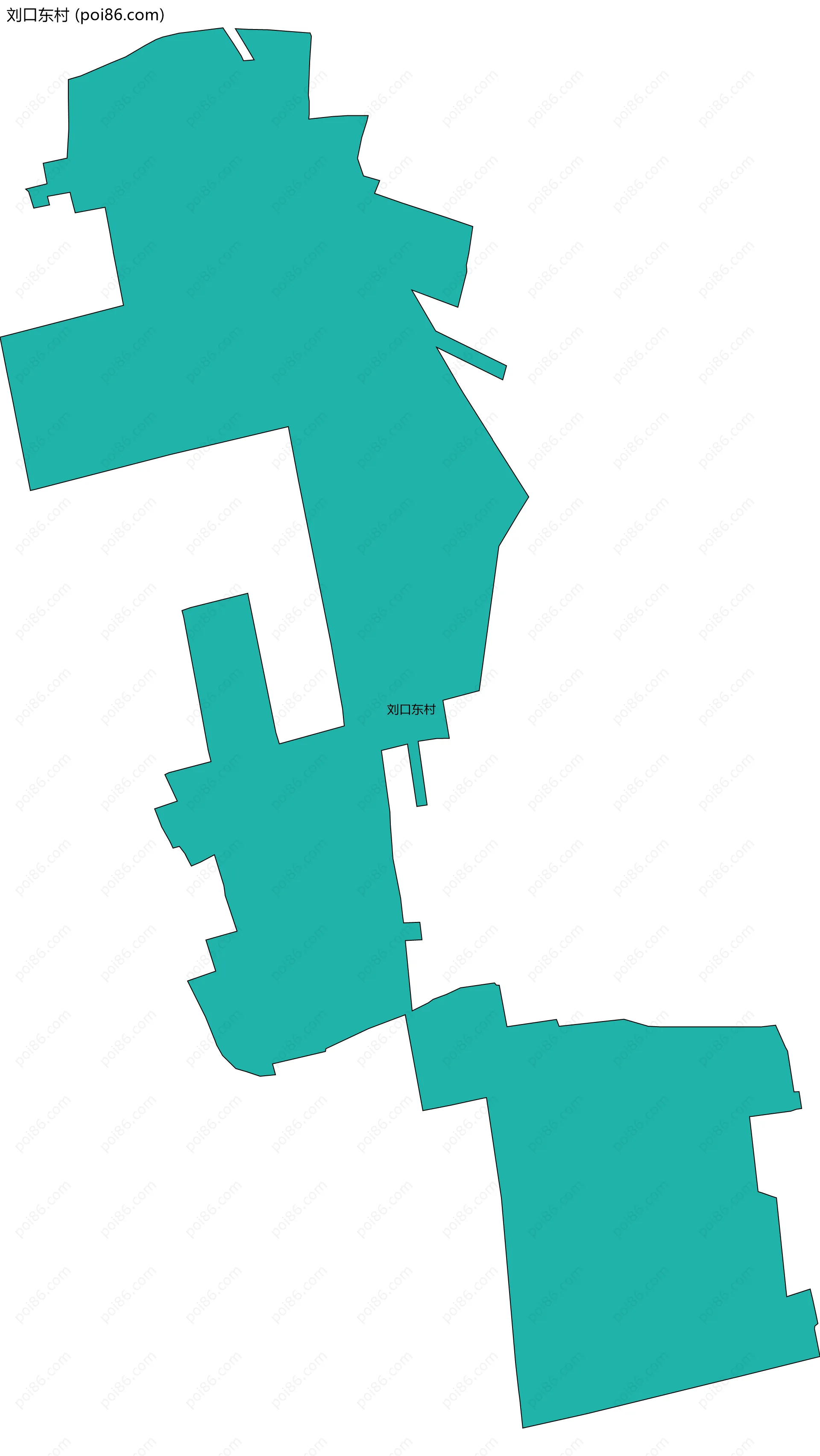 刘口东村边界地图