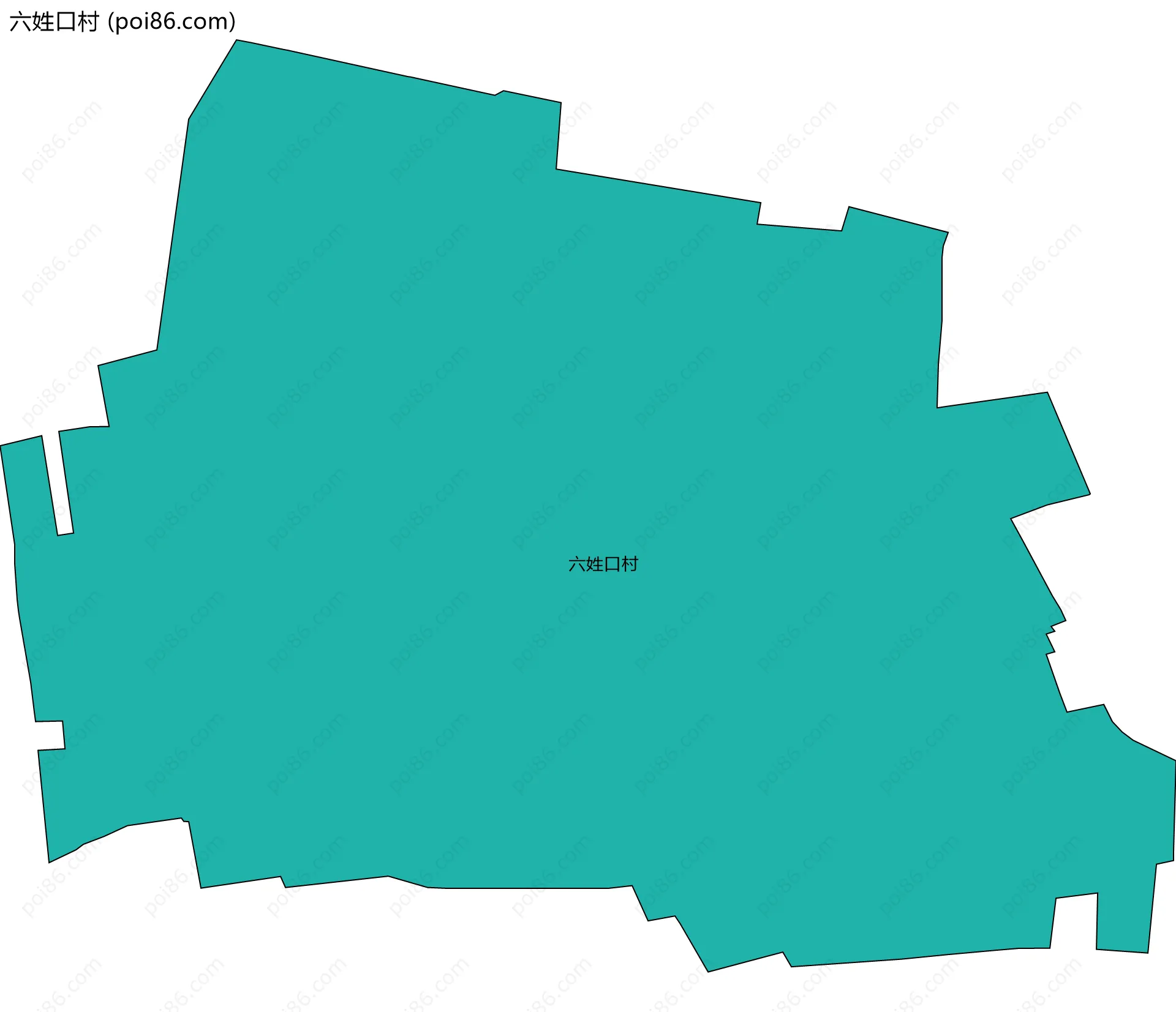 六姓口村边界地图