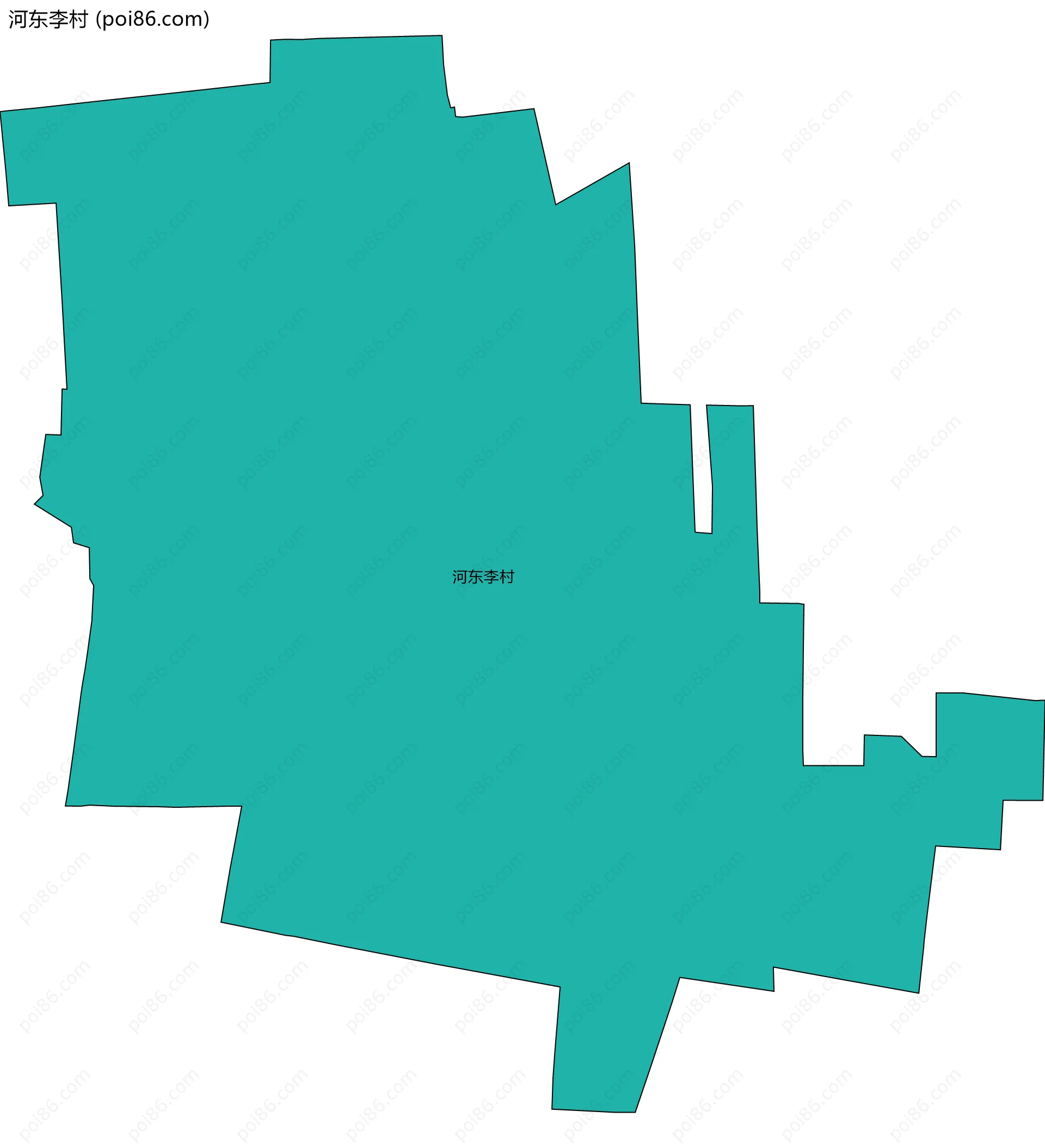 河东李村边界地图
