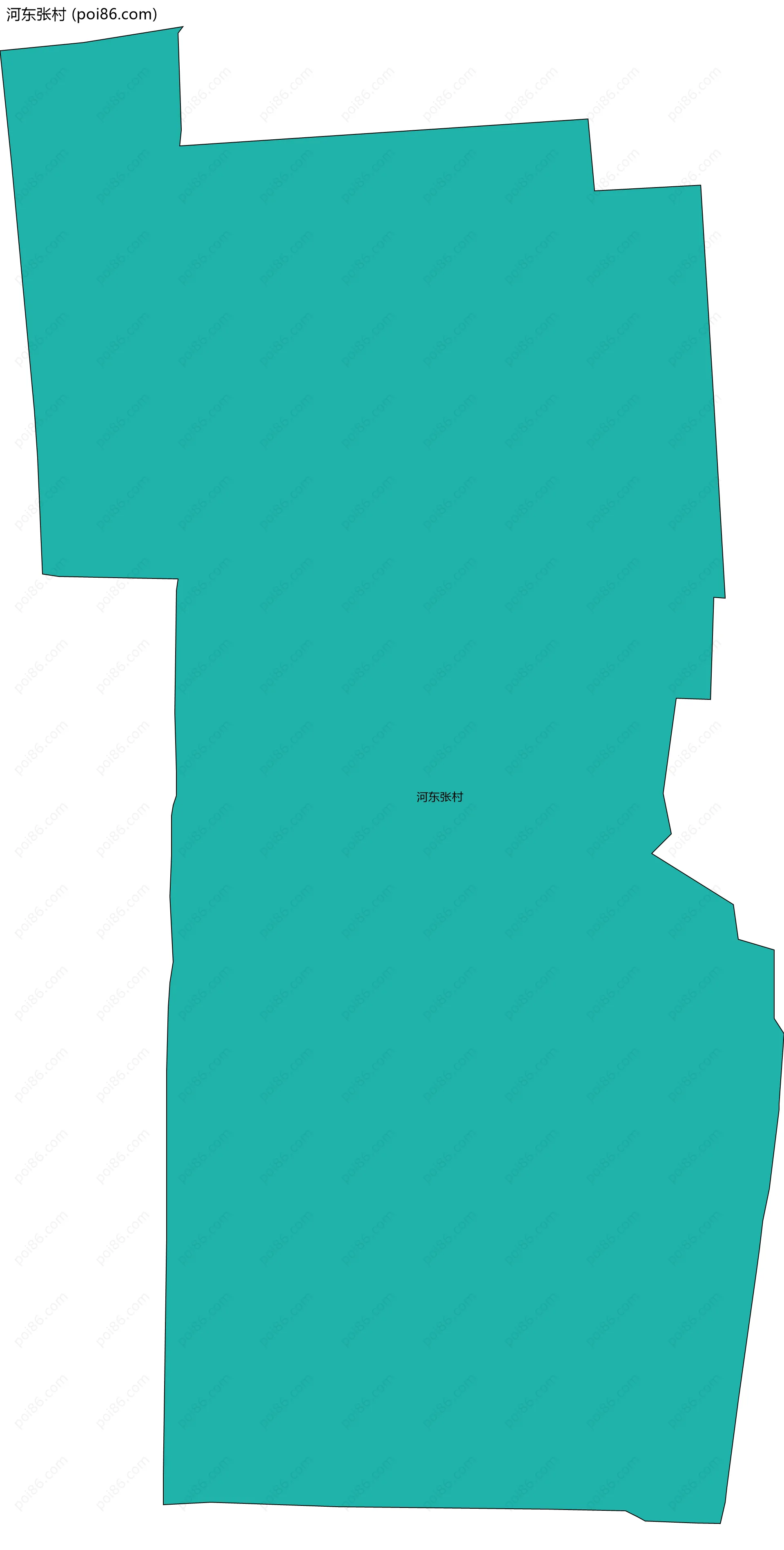 河东张村边界地图