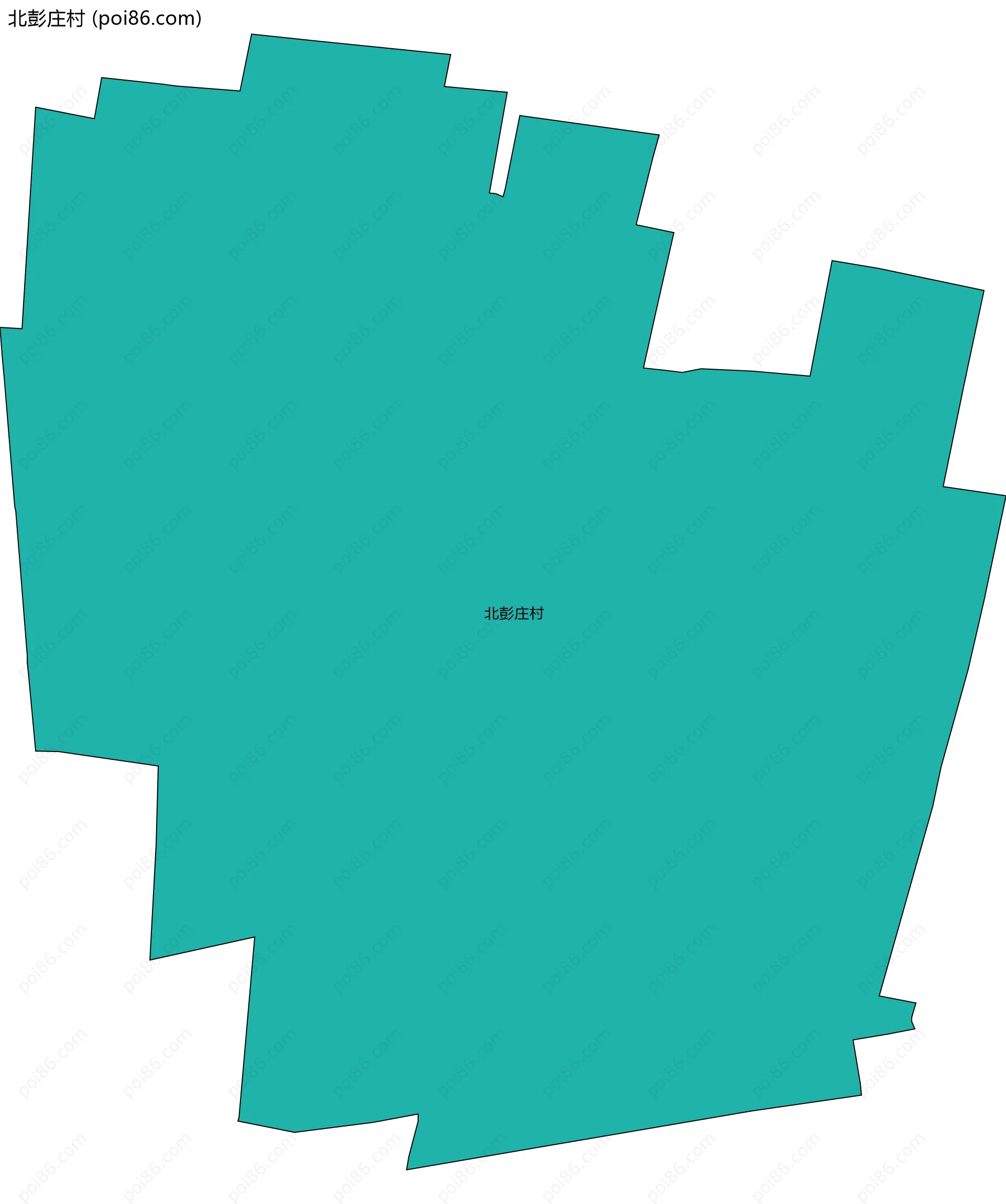 北彭庄村边界地图