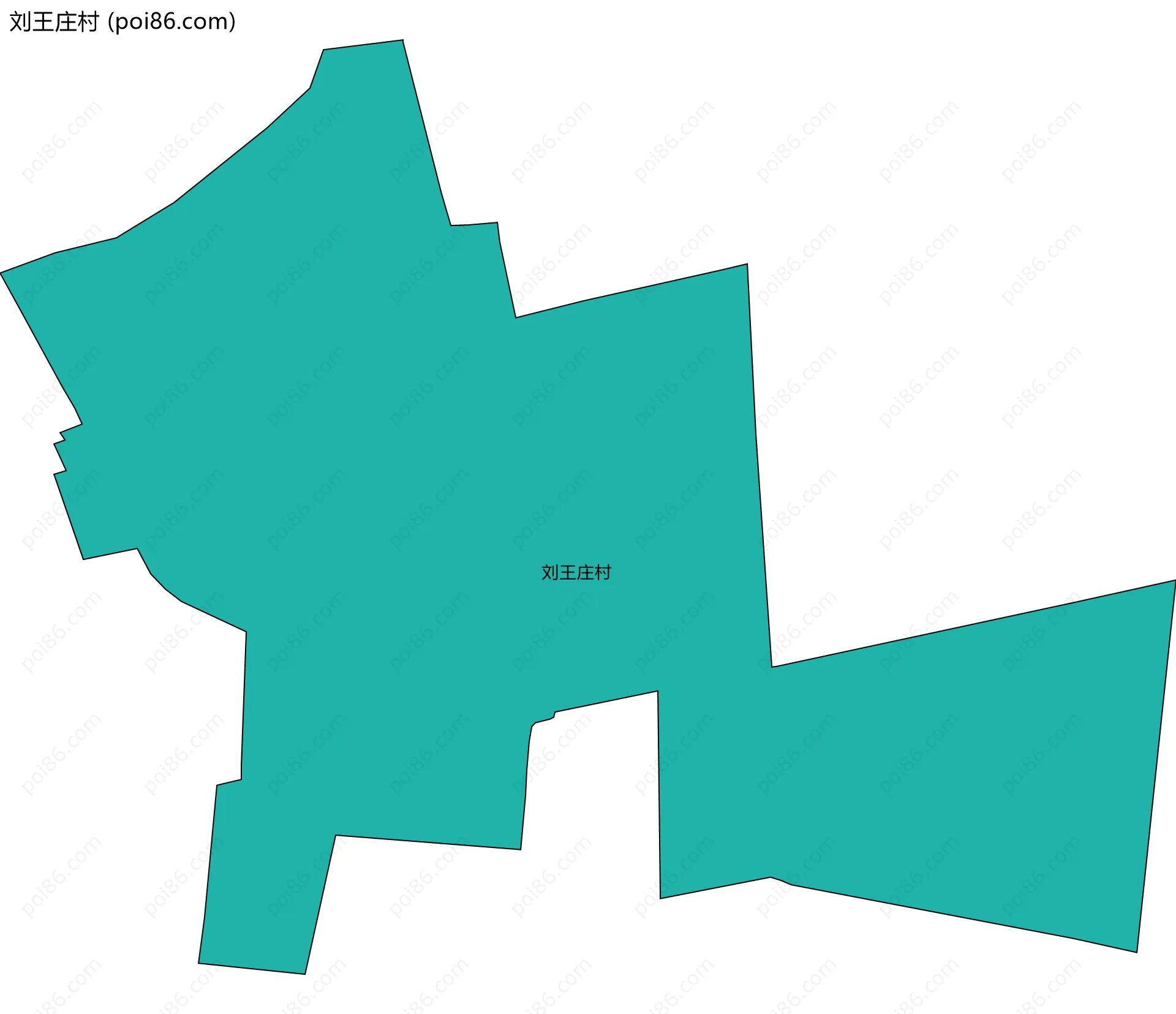 刘王庄村边界地图