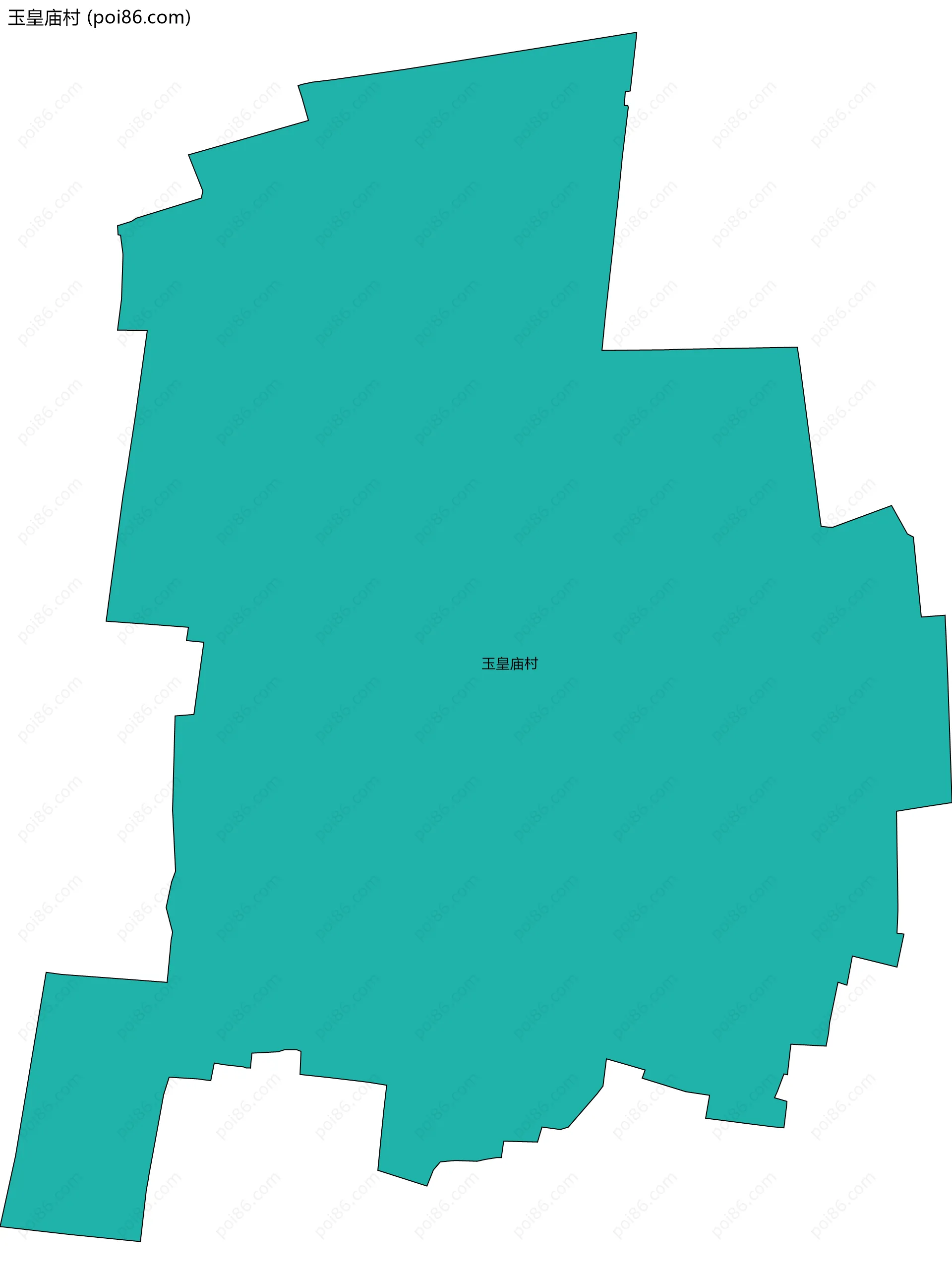 玉皇庙村边界地图