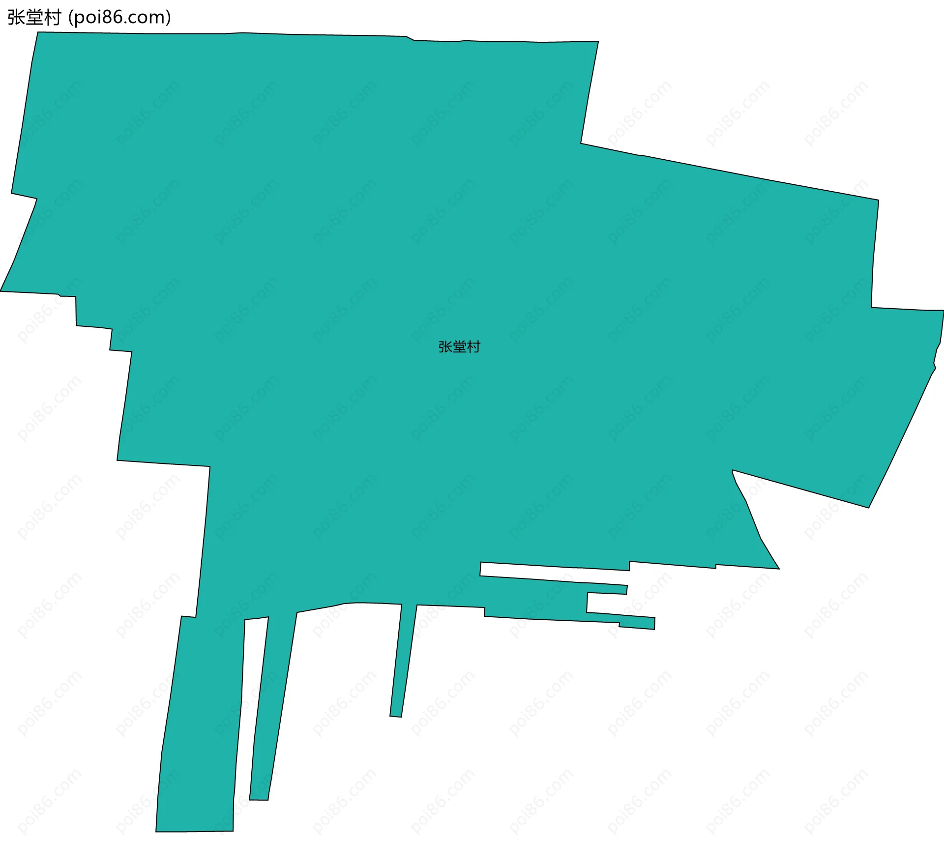 张堂村边界地图
