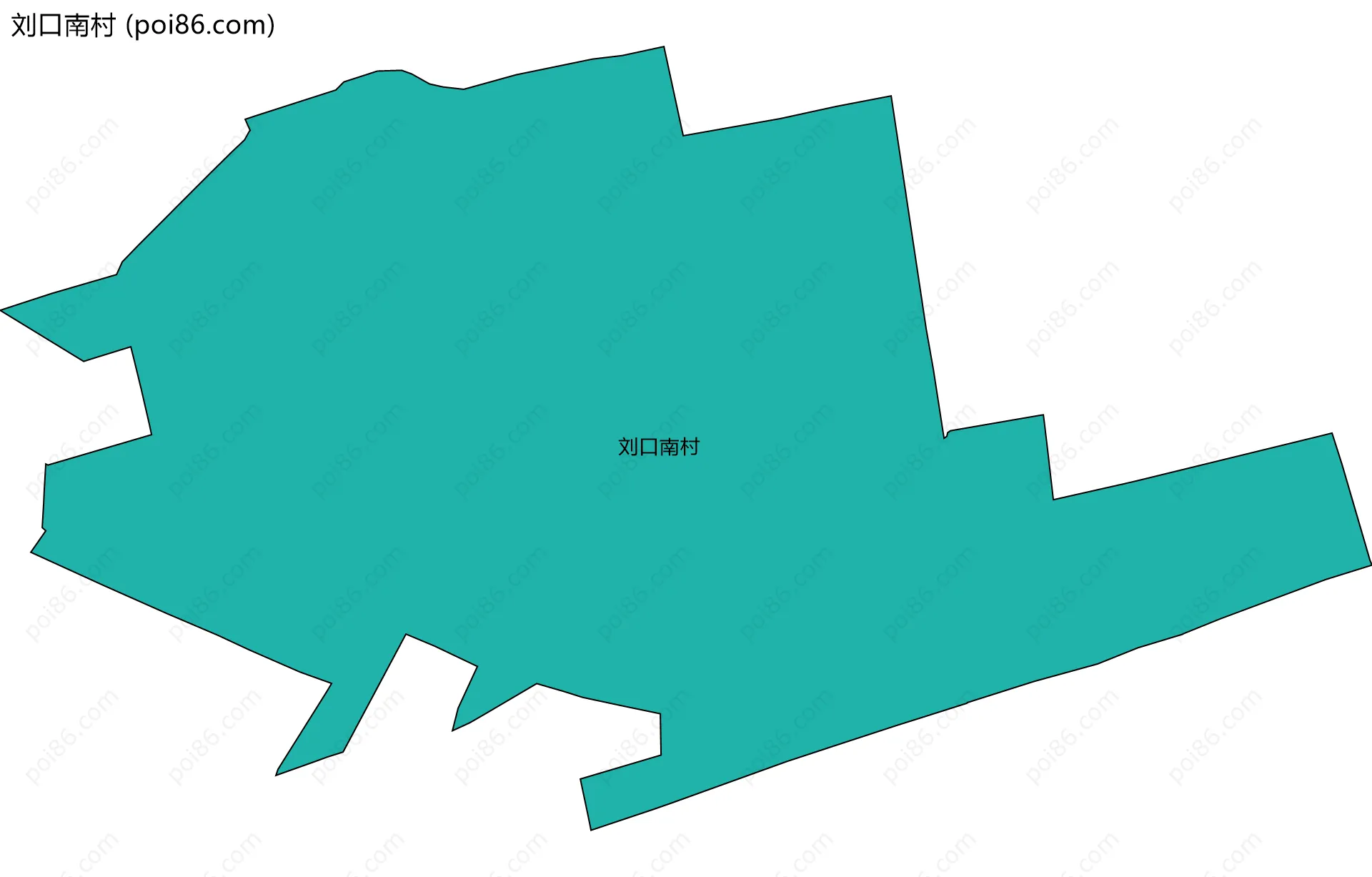 刘口南村边界地图