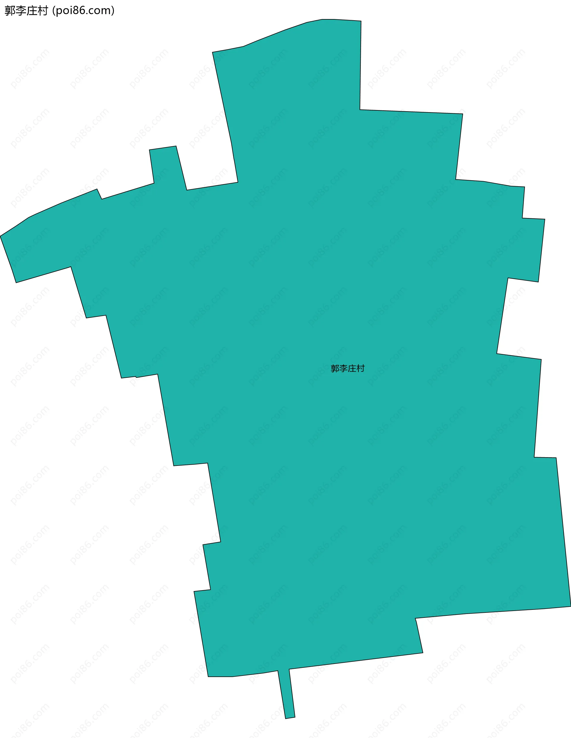 郭李庄村边界地图