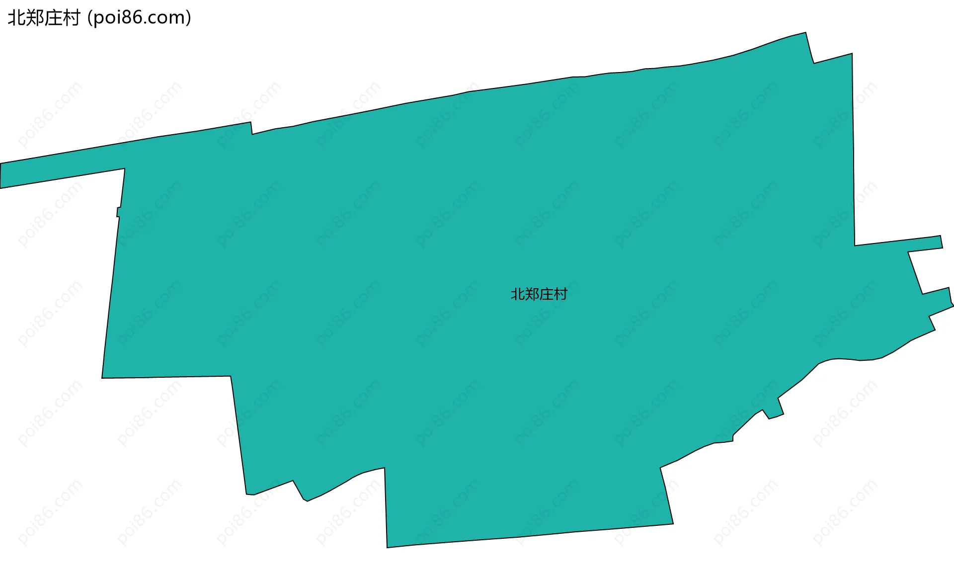 北郑庄村边界地图