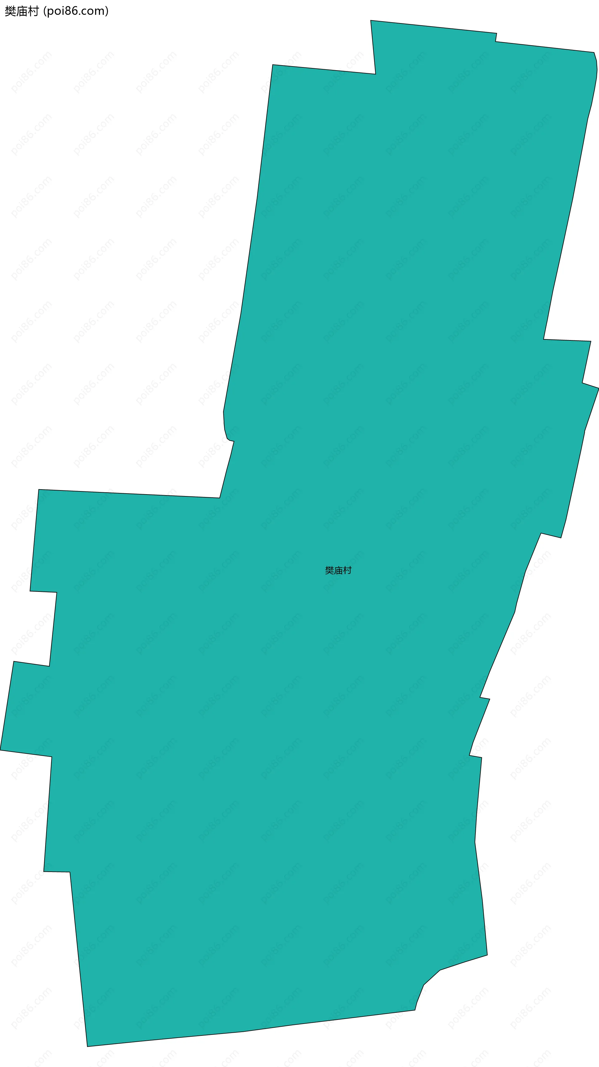 樊庙村边界地图