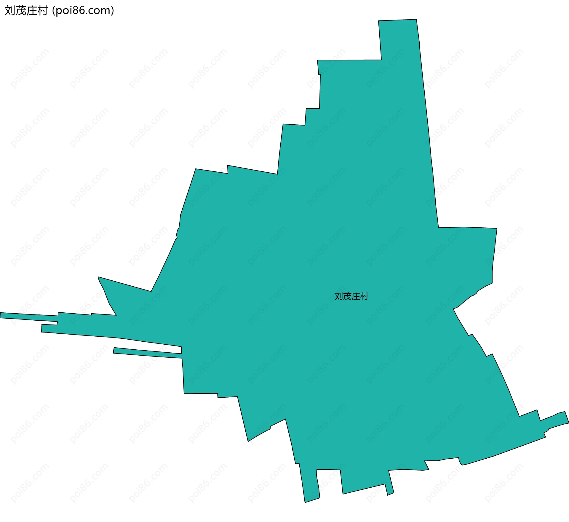 刘茂庄村边界地图