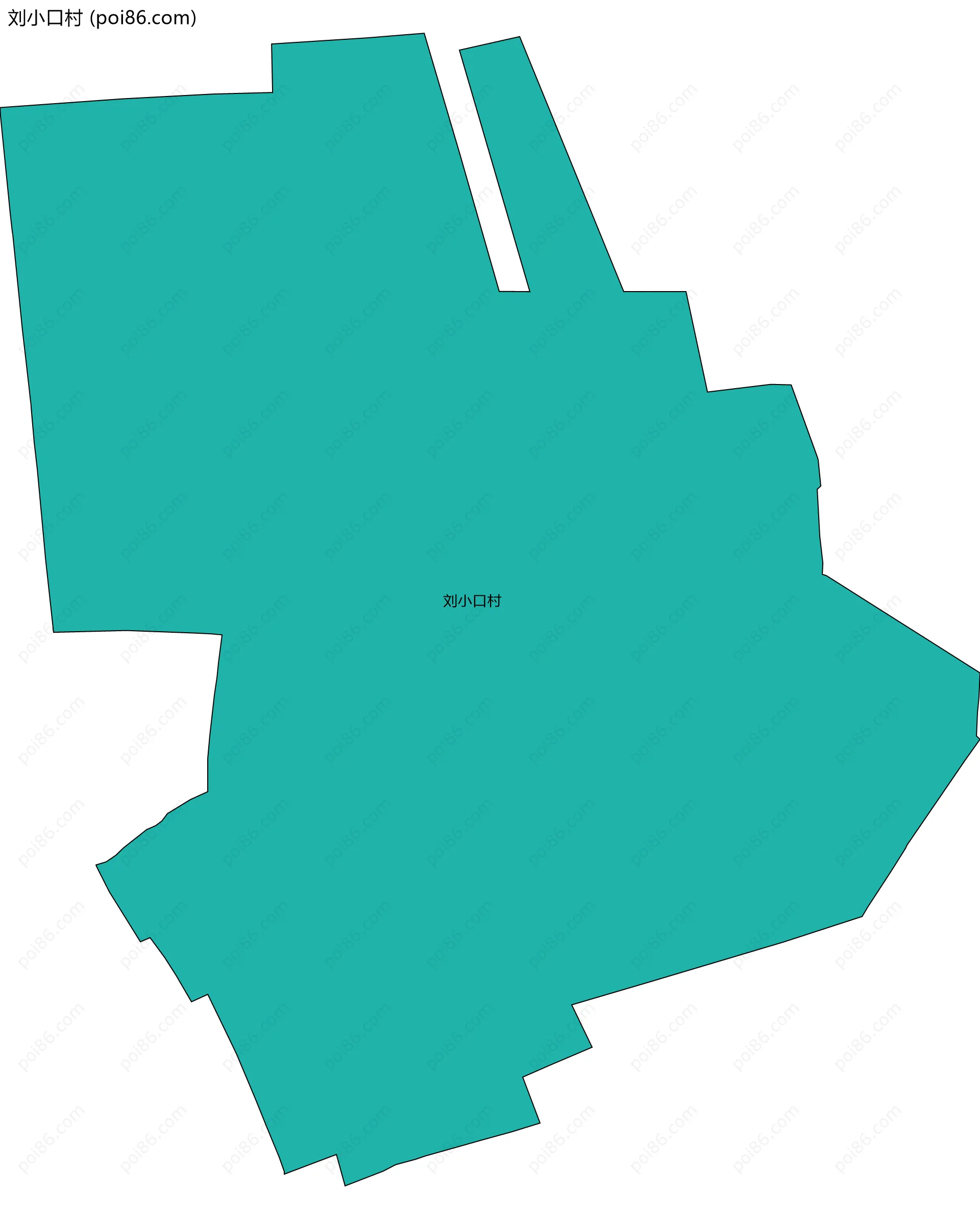 刘小口村边界地图