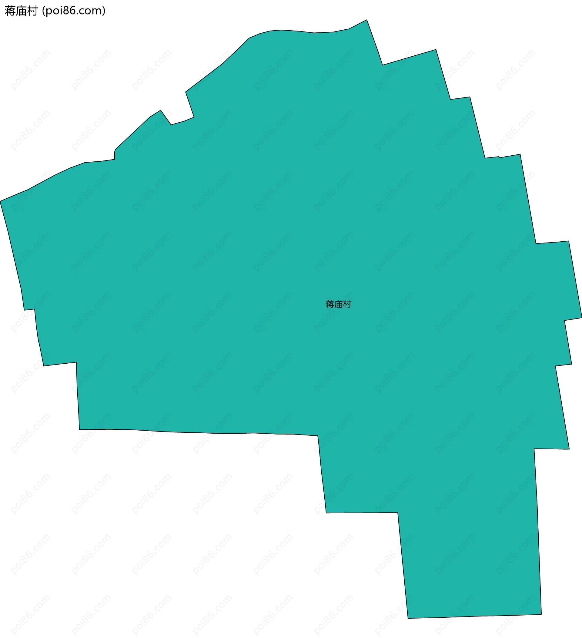 蒋庙村边界地图