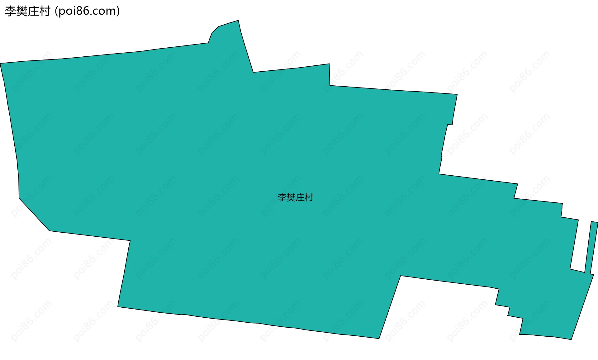 李樊庄村边界地图