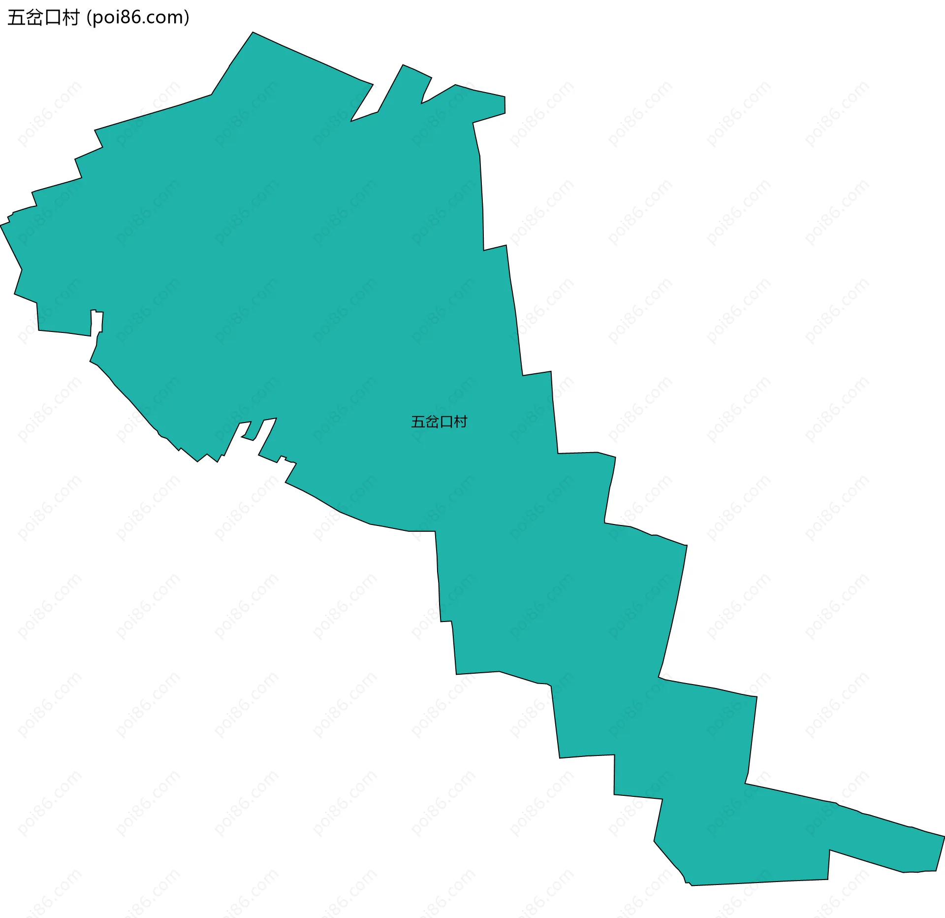 五岔口村边界地图